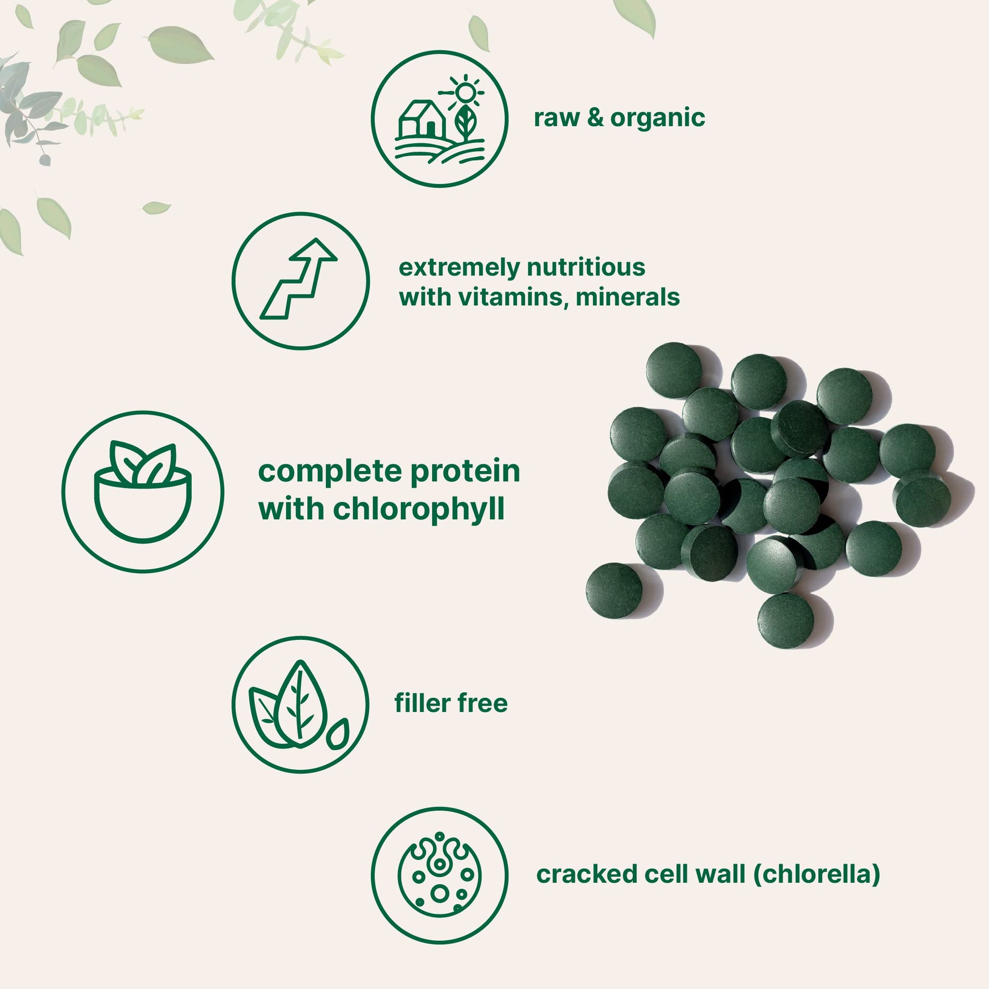 Micro Ingredients Organic Spirulina Chlorella Tablets, 720 Tablets (4 Month Supply) | 50/50 Blend Superfood | Cracked Cell Wall for Better Absorption | Rich in Vegan Protein & Chlorophyll