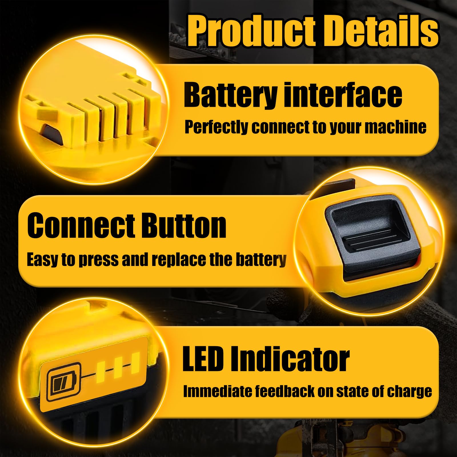 ANTOOLOCKER Replacement for Dewalt 20V Max Battery: 8.0Ah Lithium Batteries Compatible with Dewalt Battery DCB208 DCB200 DCB206 DCB205 DCB204 DCB203 DCB180 Cordless Power Tools, 2 Pack