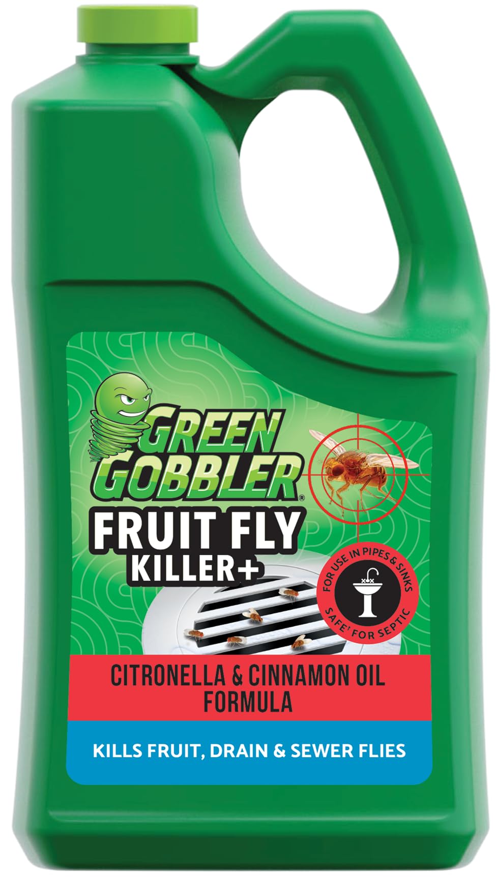 Green Gobbler Fruchtfliegen-Gel-Abflussreiniger | Fliegenkiller & -vernichter (1 Gallone)