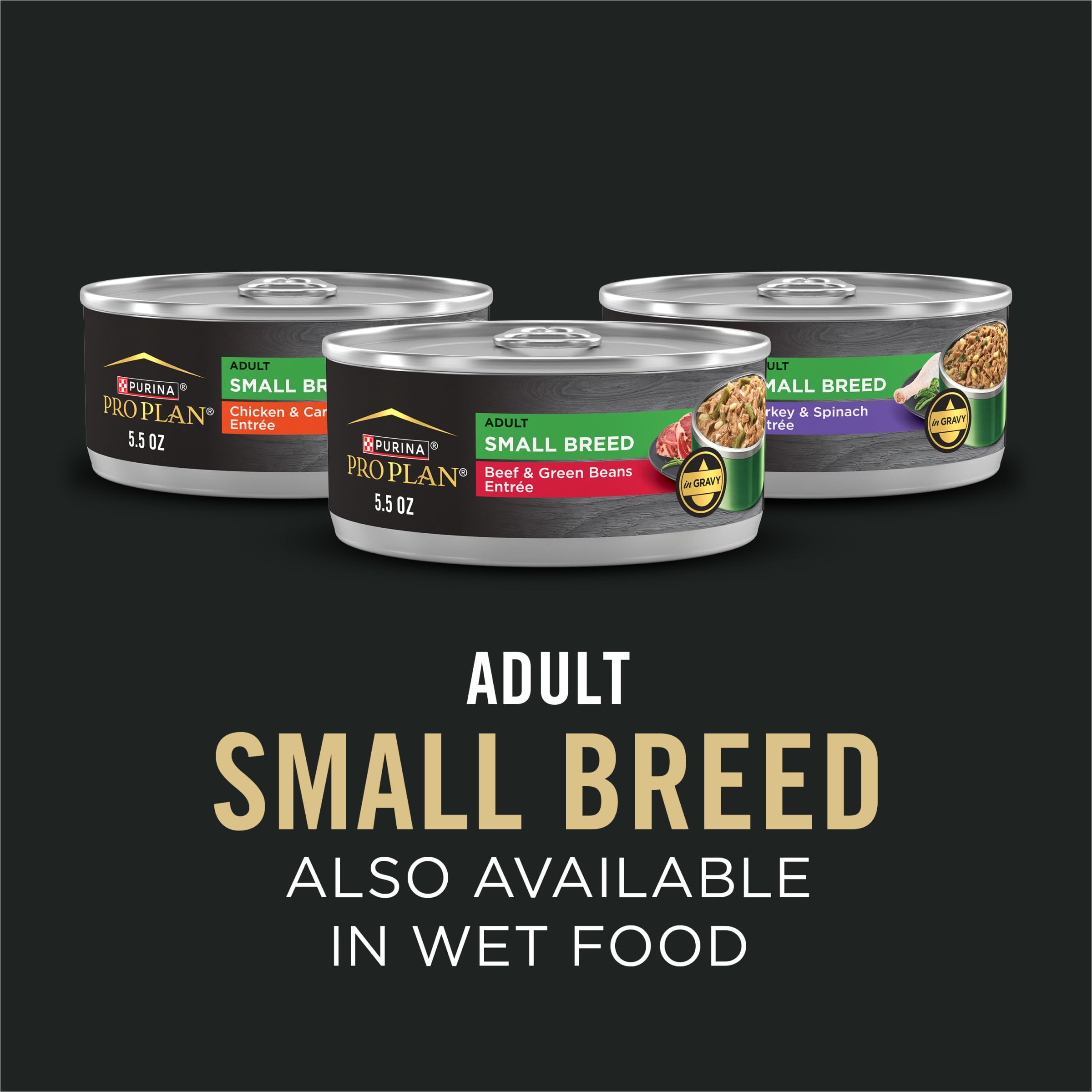 Purina Pro Plan Small Breed Dry Dog Food, Shredded Blend Beef and Rice Formula With Guaranteed Live Probiotics - 6 lb. Bag