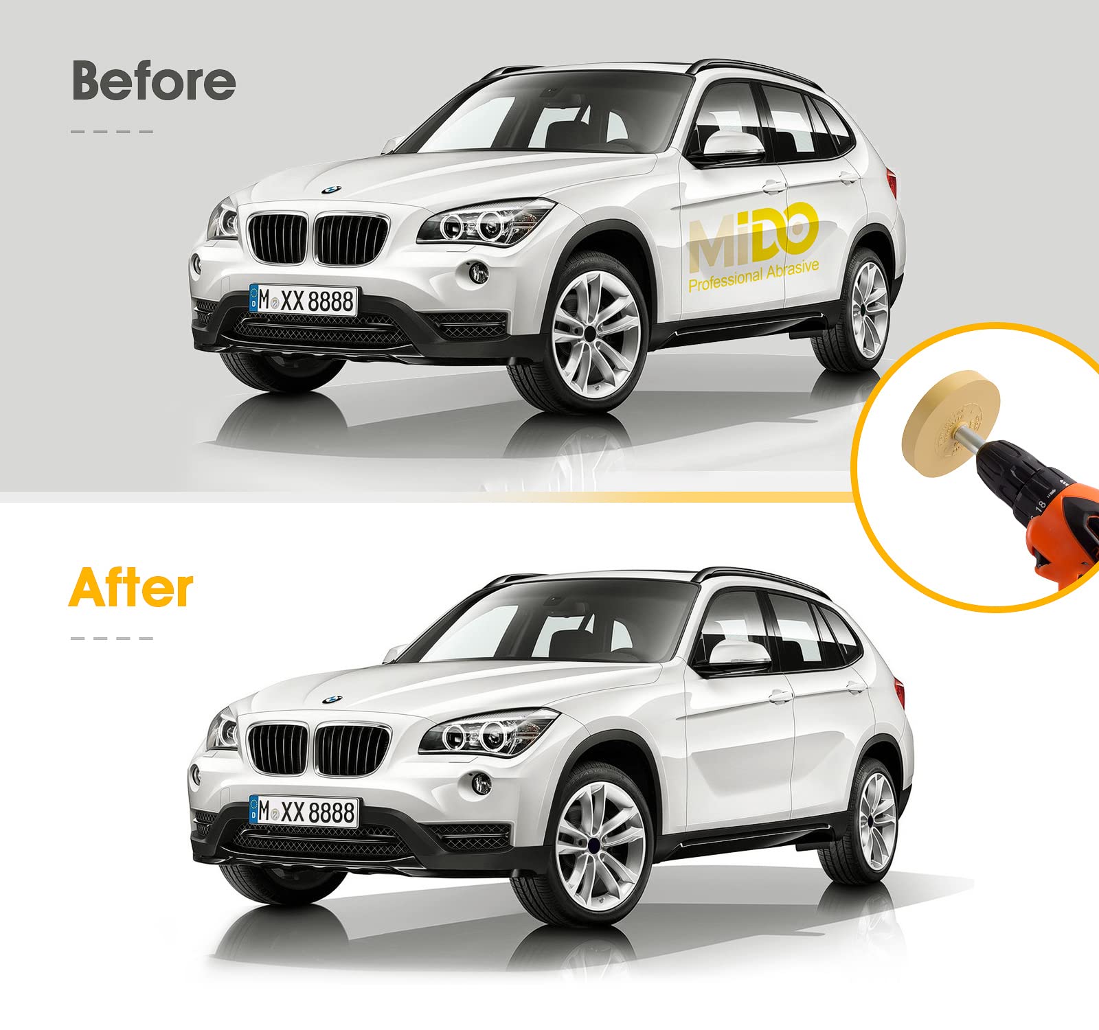 LuckyGuard Decal Remover Eraser Wheel Adhesive Remover for Pinstripes Vinyl Tapes and Sticker Rubber Wheel for Drill 1 Pack