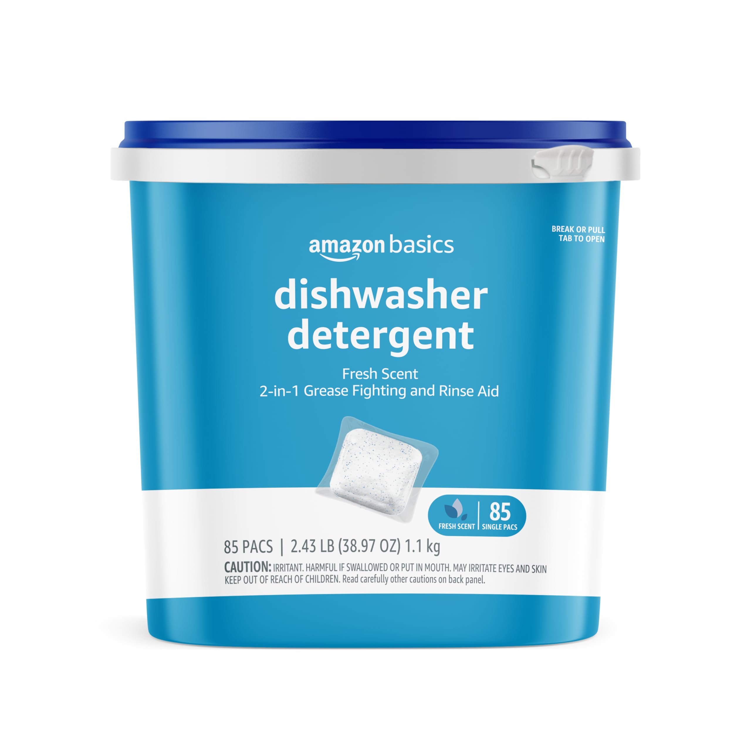 Basics Dishwasher Detergent Pacs, Fresh Scent, 85 Count (Previously Solimo)