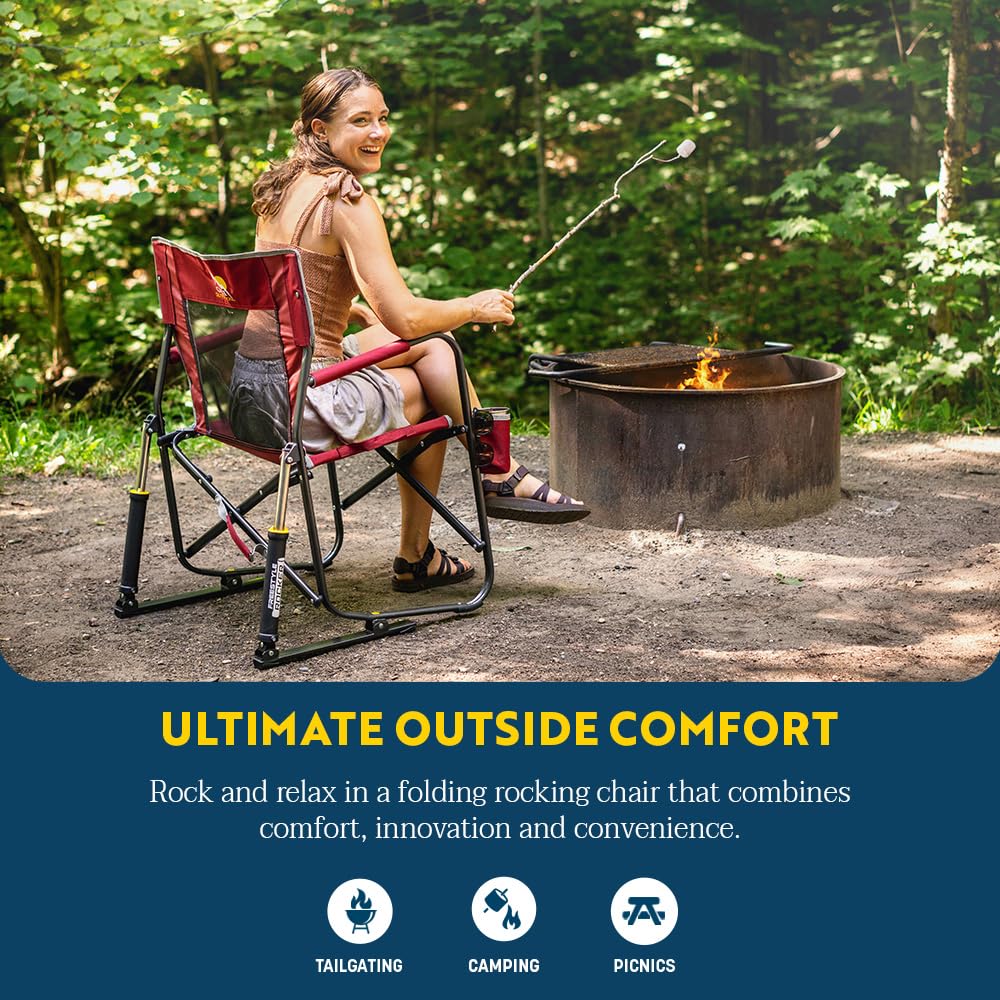 GCI OUTDOOR Freestyle Rocker Outdoor Rocking Chair with Beverage Holder