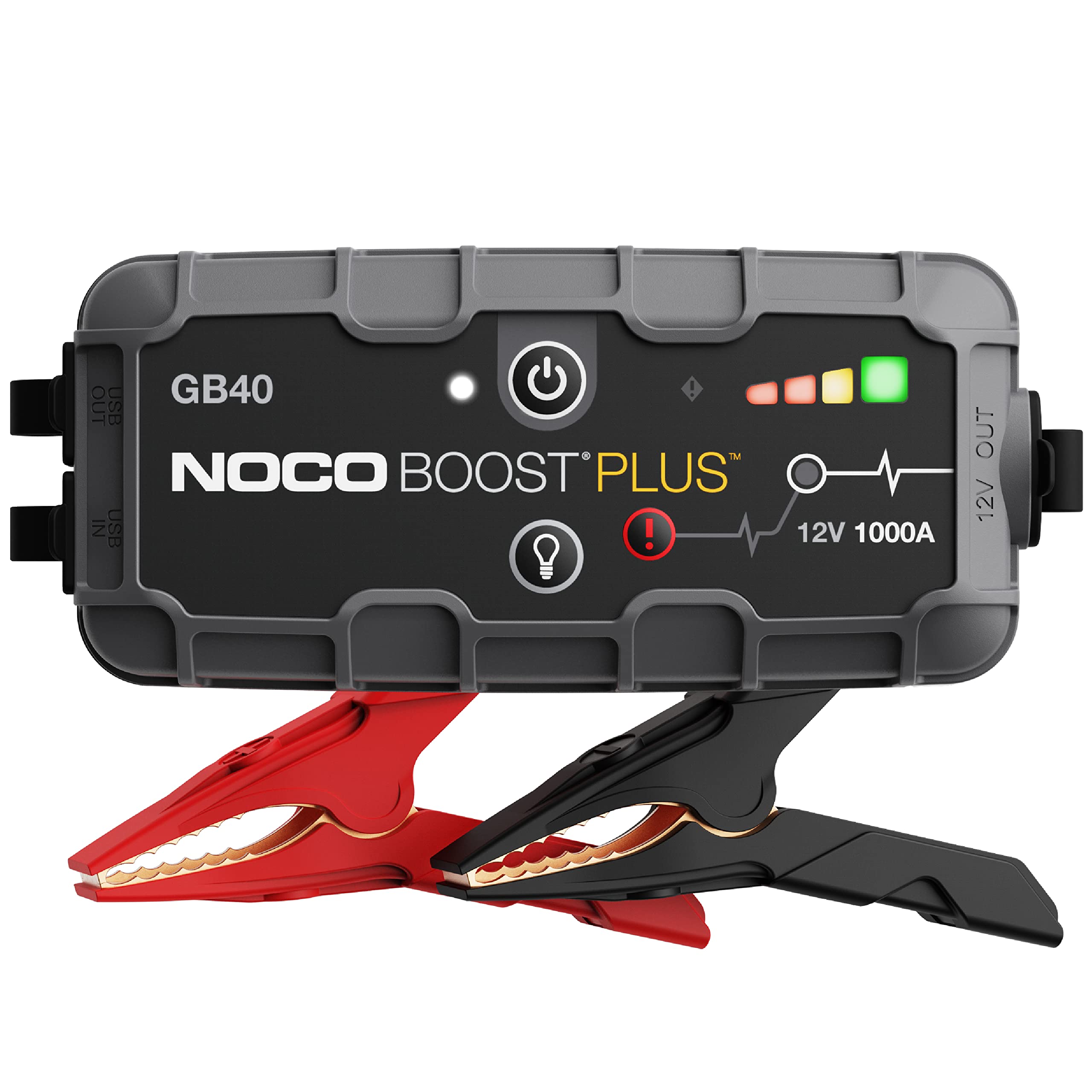 NOCO Boost GB40: 1000A UltraSafe Starthilfegerät – 12V Lithium Starthilfepack, tragbares Starthilfegerät, Powerbank & Überbrückungskabel – für 6.0L Benzin- und 3.0L Dieselmotoren