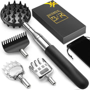 TUKUOS Telescoping Back Scratcher with 4Pcs Detachable Scratching Heads, Fathers Day Dad Gifts for Men Back Scratcher for Men/Dad/Women