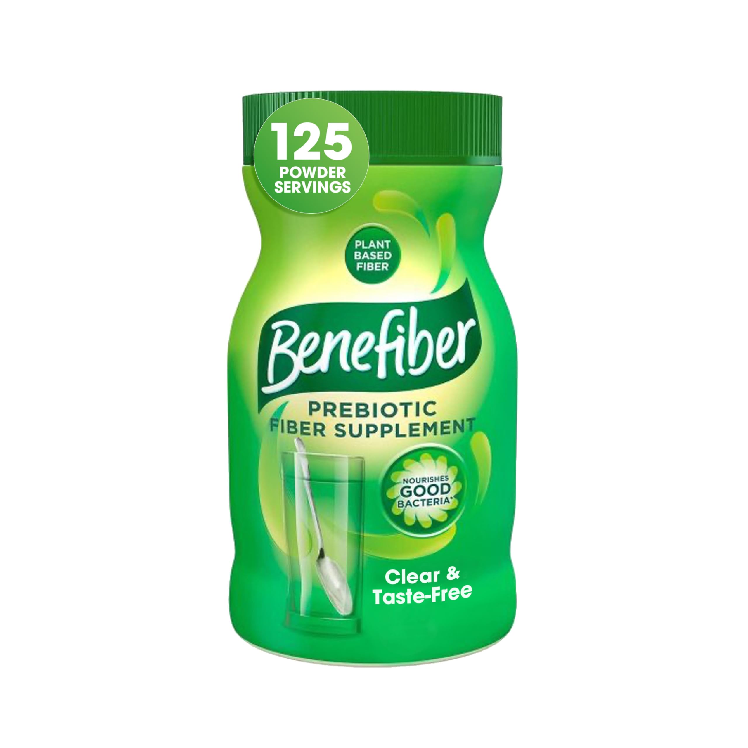 Benefiber Daily Prebiotic Fiber Supplement Powder for Digestive Health, Unflavored - 125 Servings (17.6 Ounces)