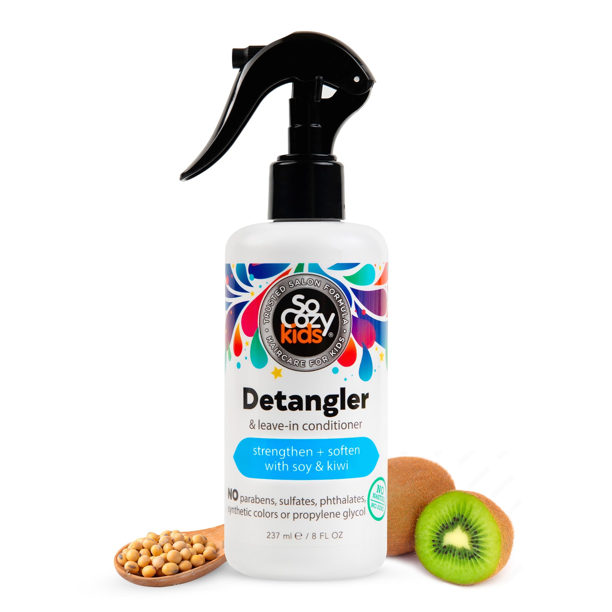 So Cozy Detangler & Leave In Conditioner Spray - Hair Detangler Spray for Kids - Paraben-Free Leave In Hair Conditioner & Detangling Spray for Frizzy Hair (8 fl oz)