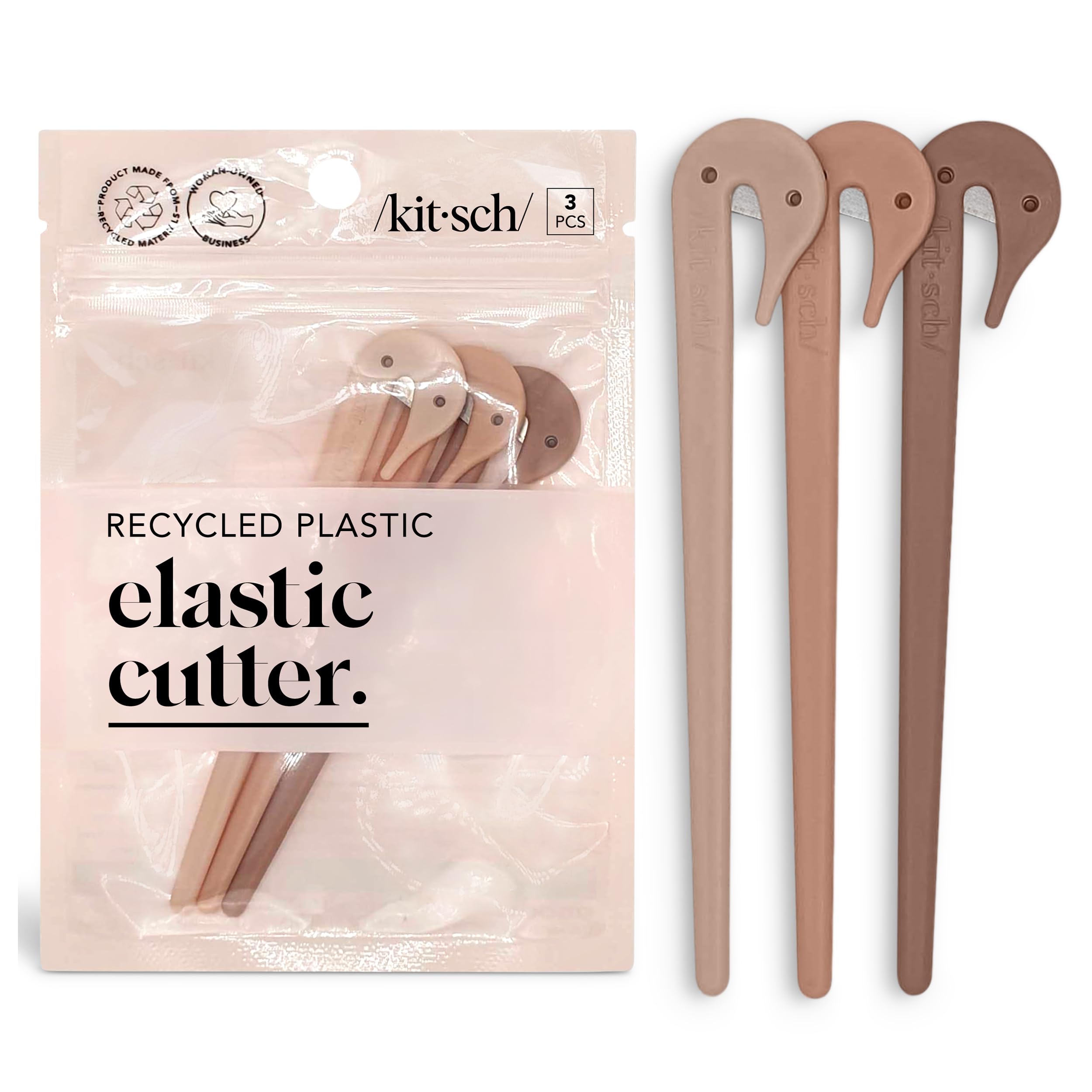 Kitsch Hair Tie Cutter - Easy To Use, Pain Free Rubber Band Cutter for Hair Kids, Baby & Toddler Girls - Multicolor, 3pc Set