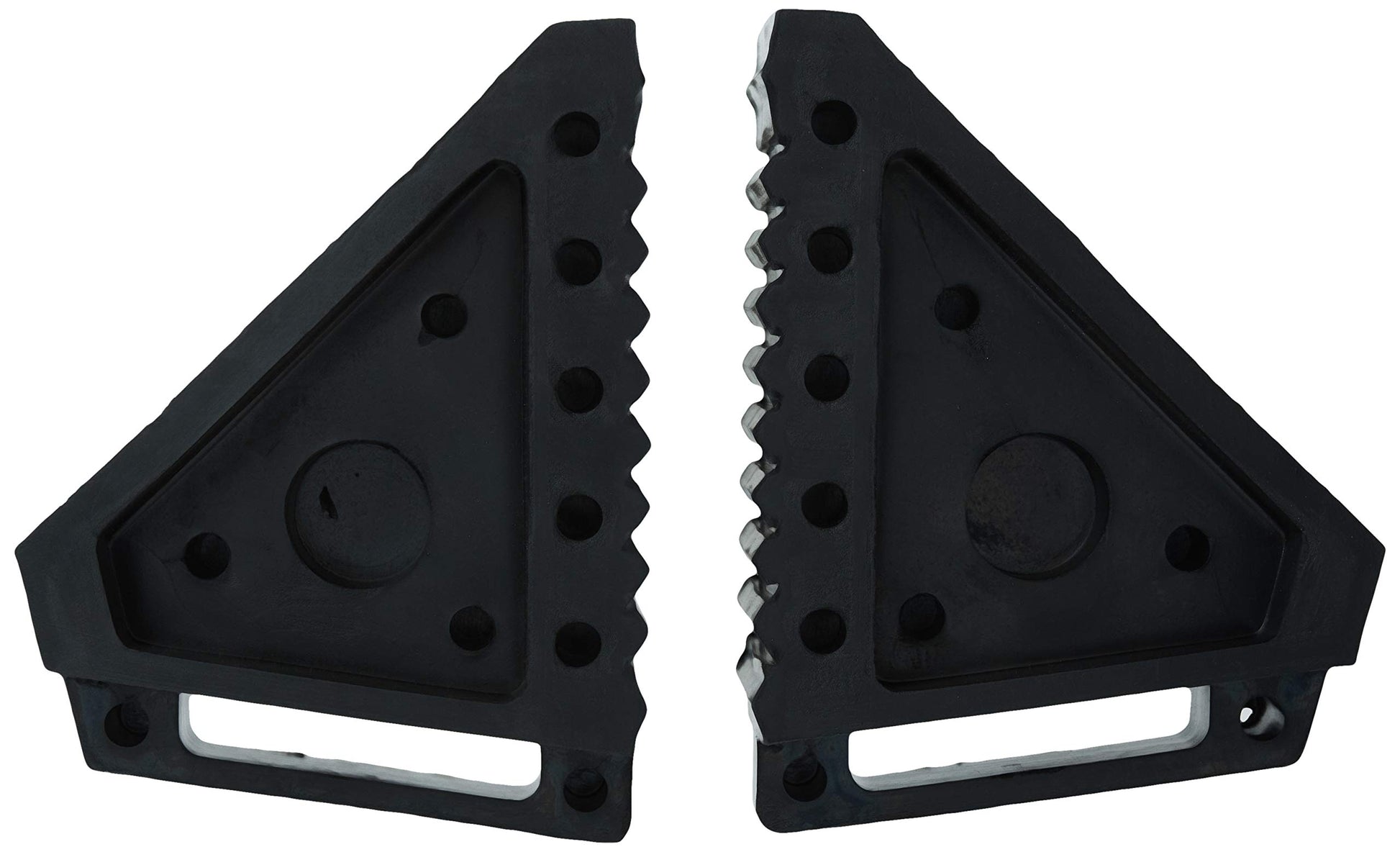 MAXXHAUL 70472 Solid Rubber Heavy Duty Black Wheel Chock 2-Pack, 8" x 4" x 6"