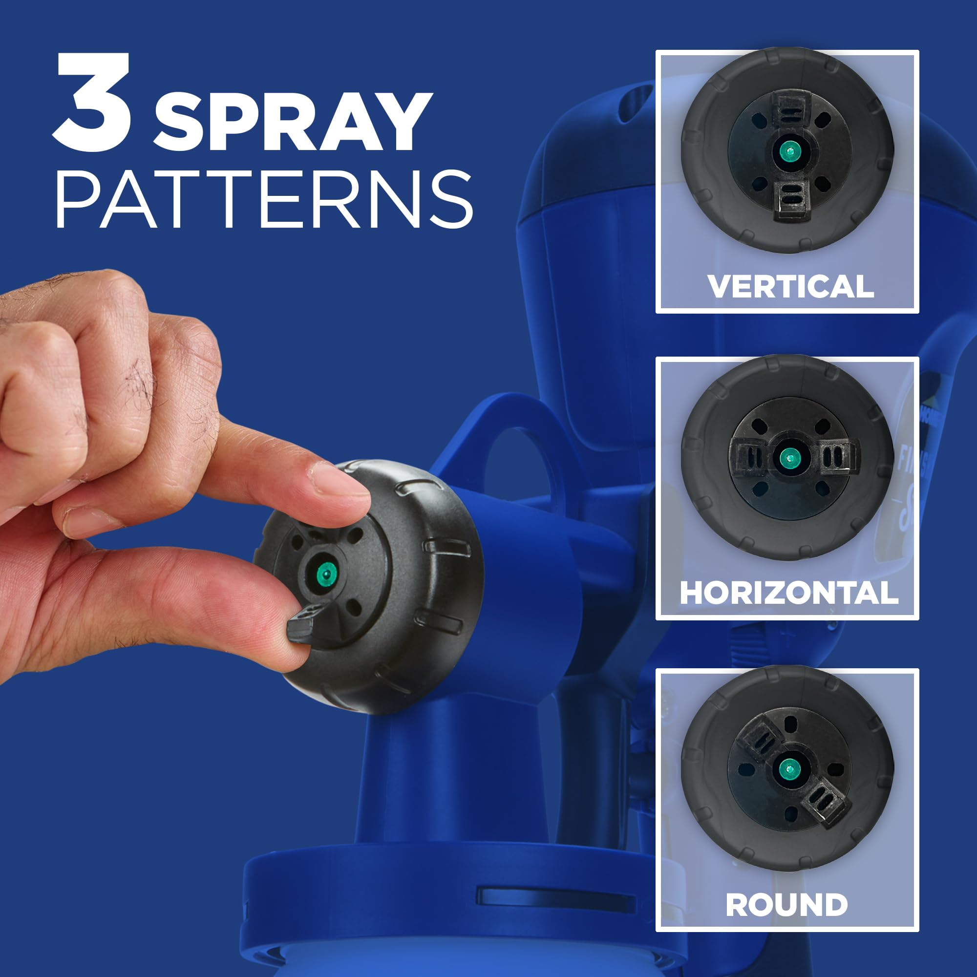 HomeRight C800971.A Super Finish Max, Includes 3 Brass Spray Tips, 3 Spray Patterns, Easy to Clean HVLP Paint Sprayer, Great for Furniture, Cabinets, Trim & More, Sprays Stains, Sealers & Latex Paints