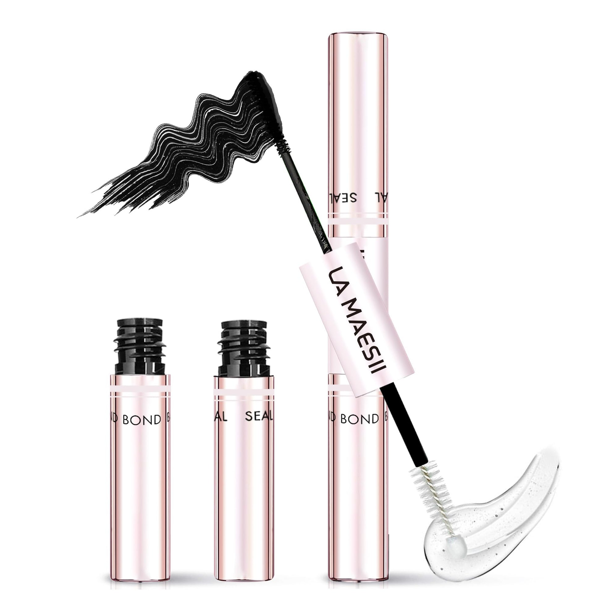 LA MAESII Lash Cluster Bond and Seal Waterproof Glue for Eyelash Clusters 10ml 2-in-1 Home Use Strong Hold 72H