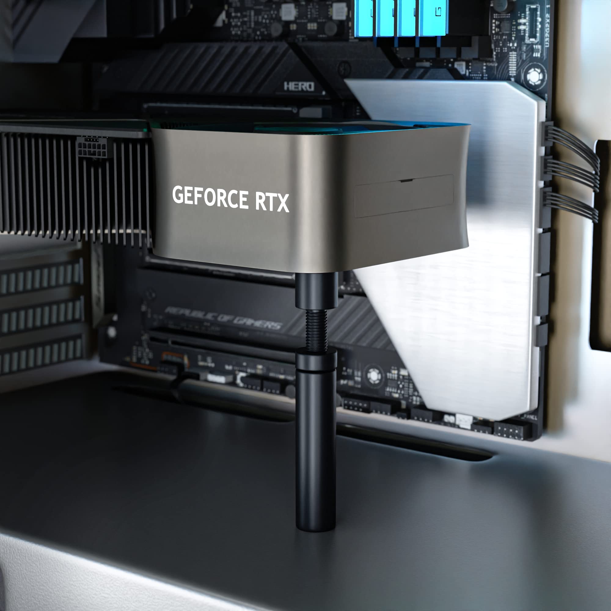 Graphics Card GPU Brace Support, Video Card Sag Holder Bracket, GPU Stand (L, 74-120mm)
