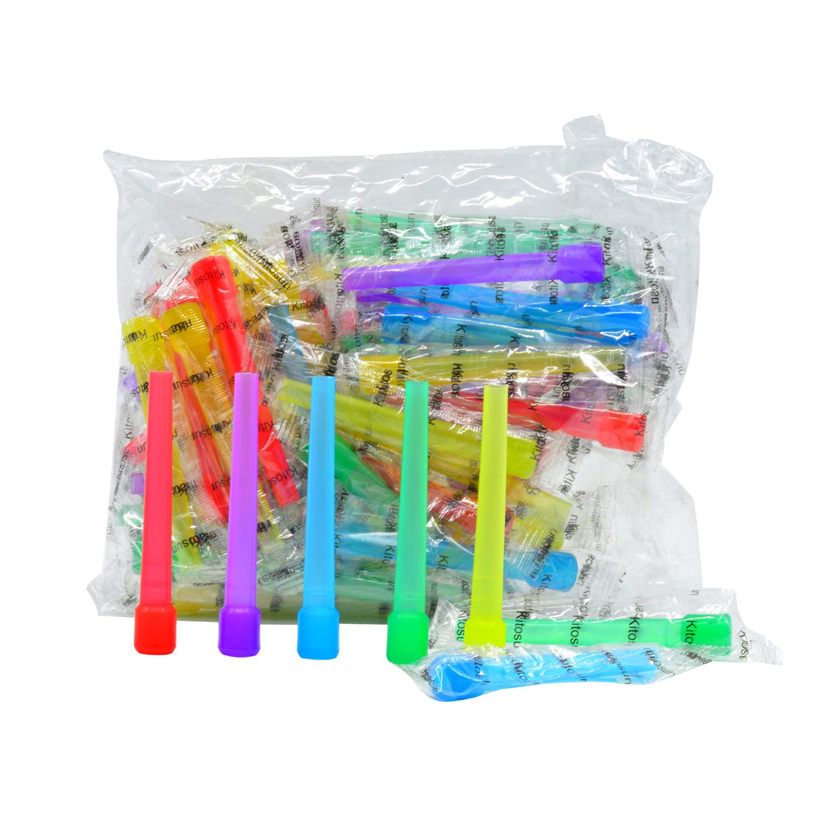 100PCS Shisha Mundstücke Einweg Wasserpfeifen Mundstücke BPA-freier Kunststoff Shisha Zubehör Einzeln verpackte Mehrfarbige Mundstücke in Lebensmittelqualität (3,51 Zoll)