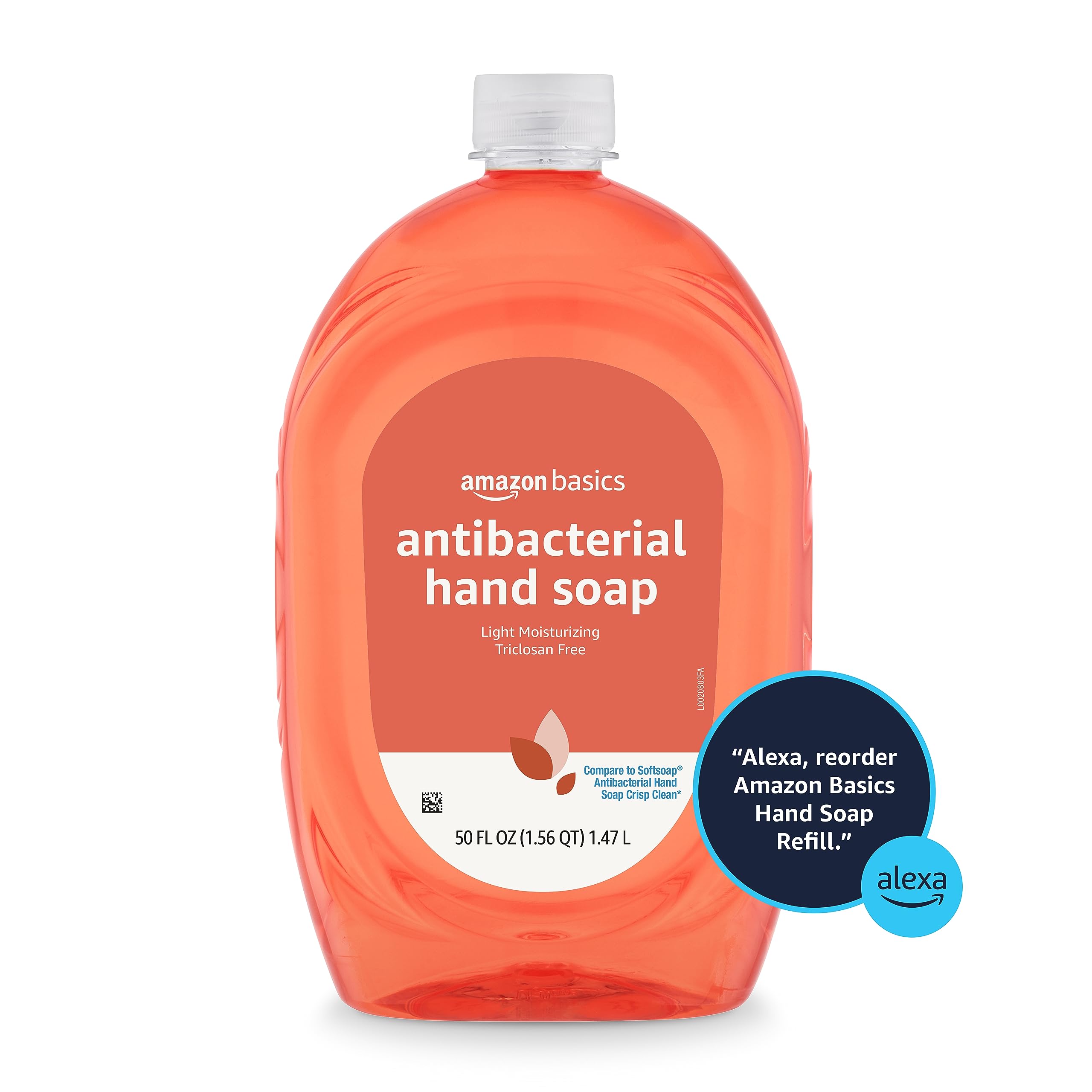 Amazon Basics Liquid Hand Soap Refill, Light Moisturizing, Triclosan-Free, Citrus, 50 Fl Oz (Pack of 1) (Previously Solimo)