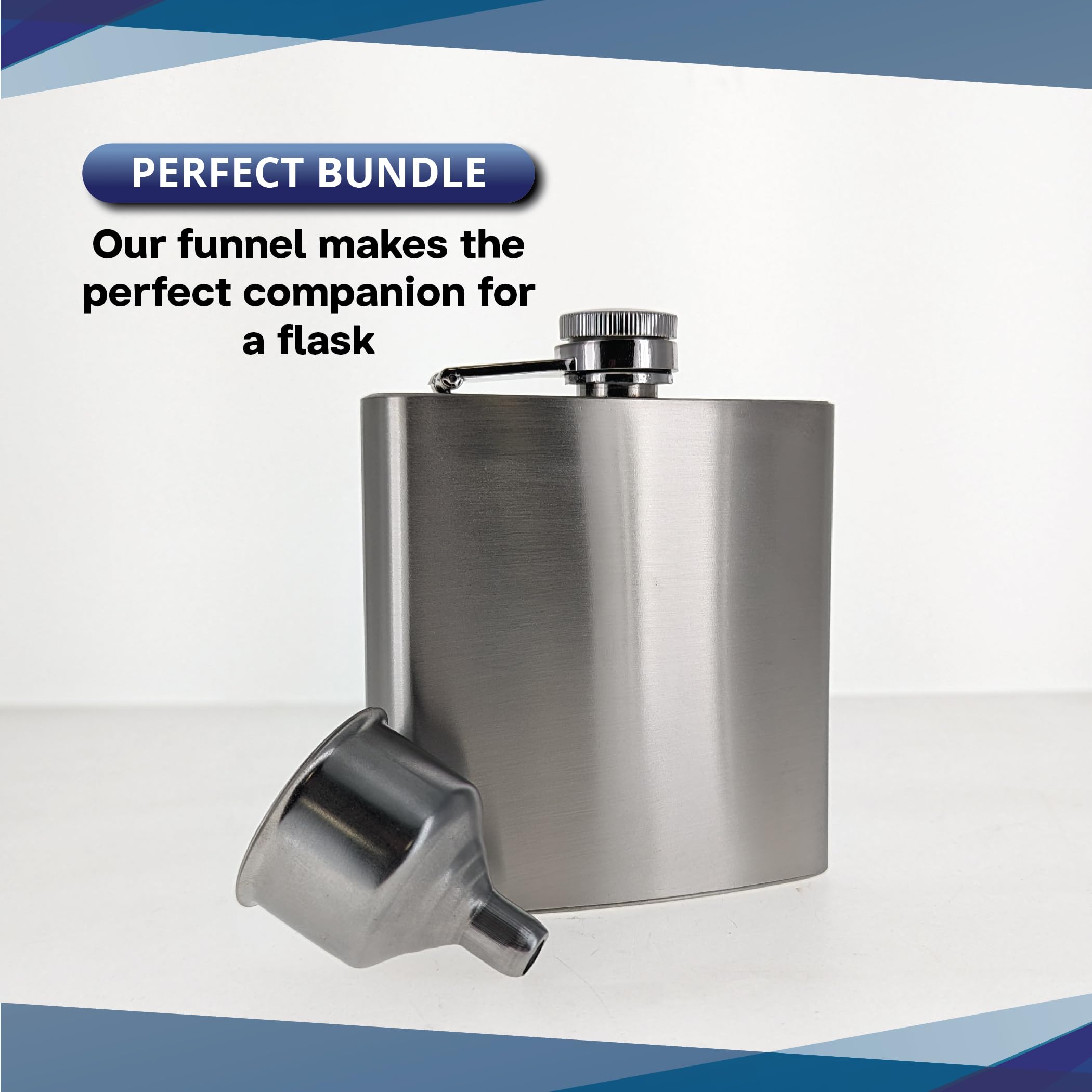 SE Stainless Steel Funnel for Flasks Bottles and Mini Bottles, Small Steel Drink Funnel for Filling Drinking Liquor Flask, Transferring Oil, Juice, Milk -HQ93