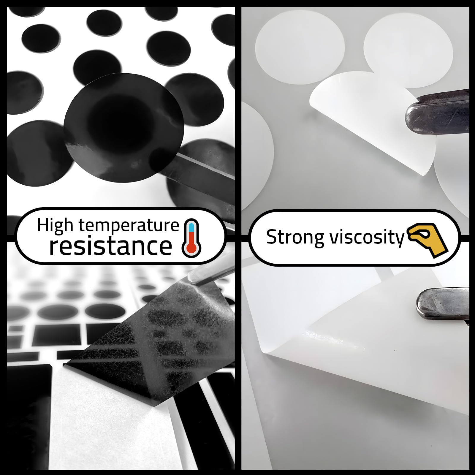 JIEHENG Light Blocking Stickers,Blackout Sticker for Electronic,2 Sheets Cover White and Black, LED Covers,100% Blocking(Cut-100% Blocking White and Black)