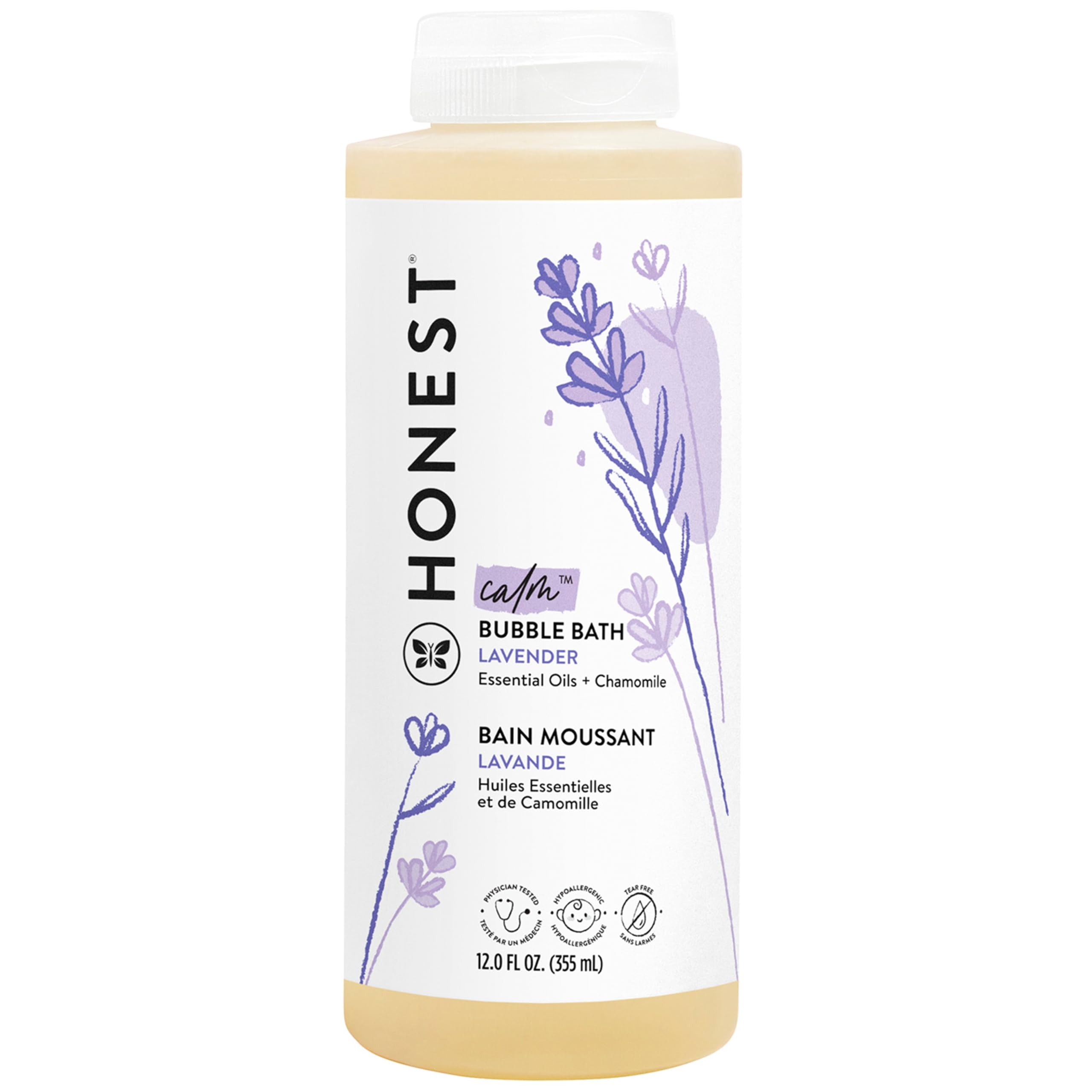 The Honest Company Schaumbad | Sanft für Babys | Natürlich gewonnen, tränenfrei, hypoallergen | Lavendel, 355 ml