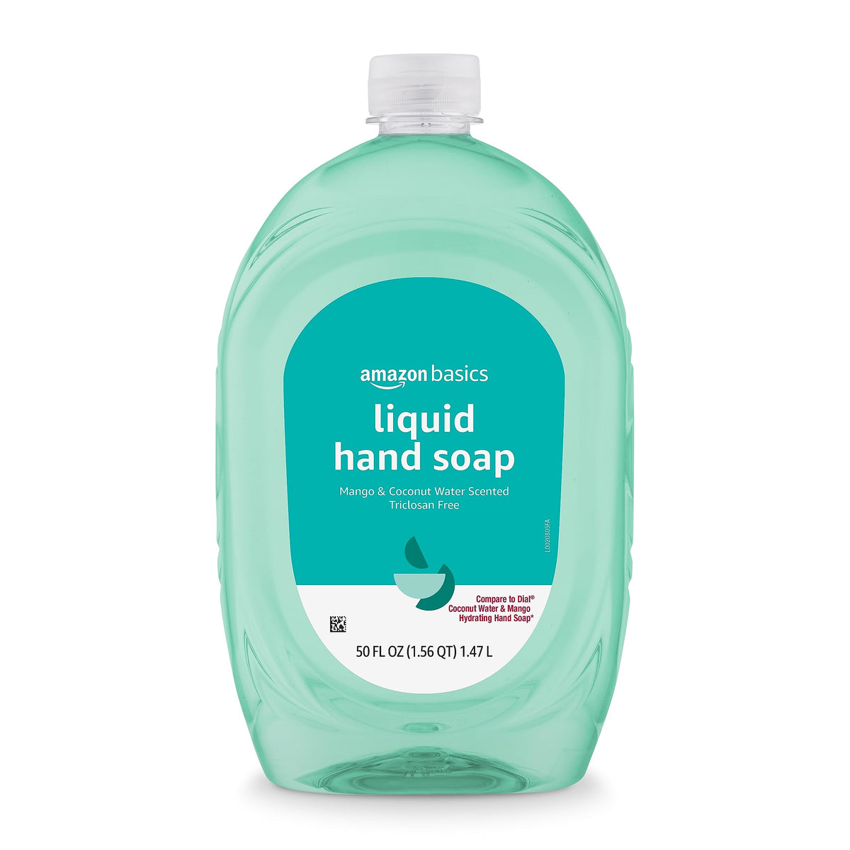 Basics Liquid Hand Soap Refill, Mango and Coconut Water Scent, Triclosan-Free, 50 Fl Oz (Pack of 1) (Previously Solimo)