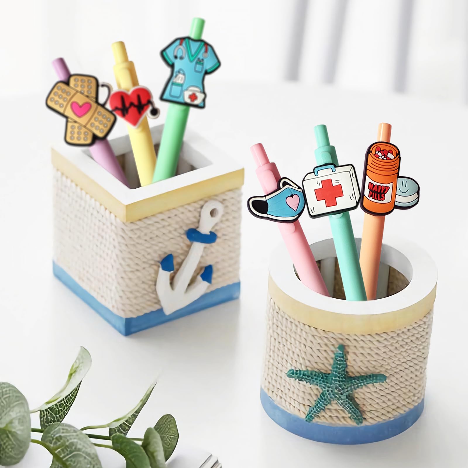 LSLSHY Cute Nurse Pens Funny Nurse Accessories for Work Aesthetic Gel Pen Black Ink Set for Cna Rn Medical Assistant Nursing Student Essentials Nurse Week Gifts Appreciation Gift