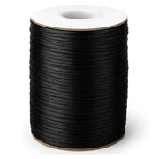 Anwyll 1.5MM Black Nylon String - 110Yards Wind Chime String Weather Resistant Nylon Cord Black Nylon Bracelets String Beading Thread Macrame Trim Cord for Necklace Jewelry Making Craft Halloween