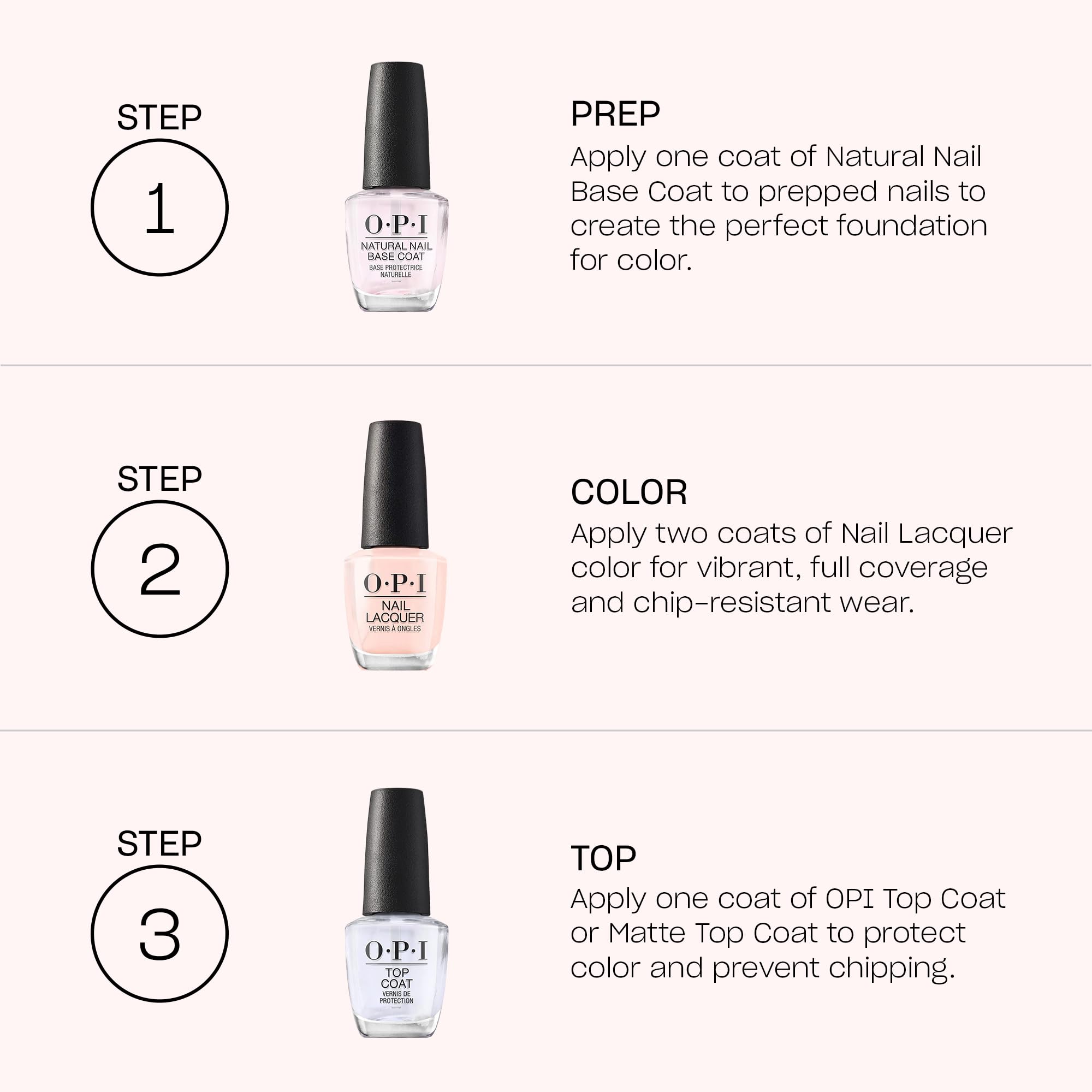OPI Natural Nail Base Coat | Nail Polish Base Coat | Protects Nails & Prevents Discoloration