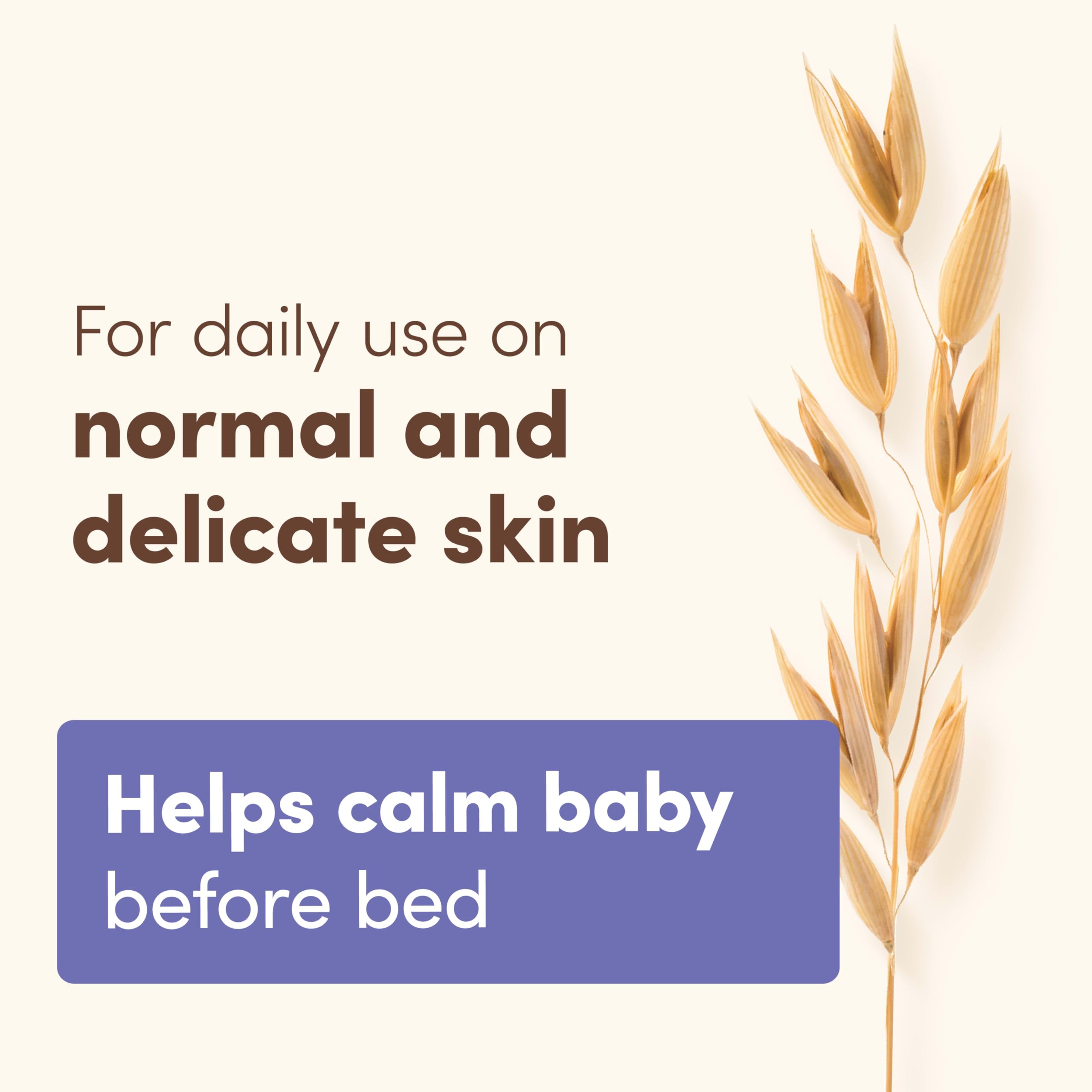 Aveeno Baby Calming Comfort Moisturizing Body Lotion with Relaxing Lavender & Vanilla Scents, Non-Greasy Baby Lotion, Nourishing Prebiotic Oatmeal, Paraben- & Phthalate-Free, 18 fl. oz
