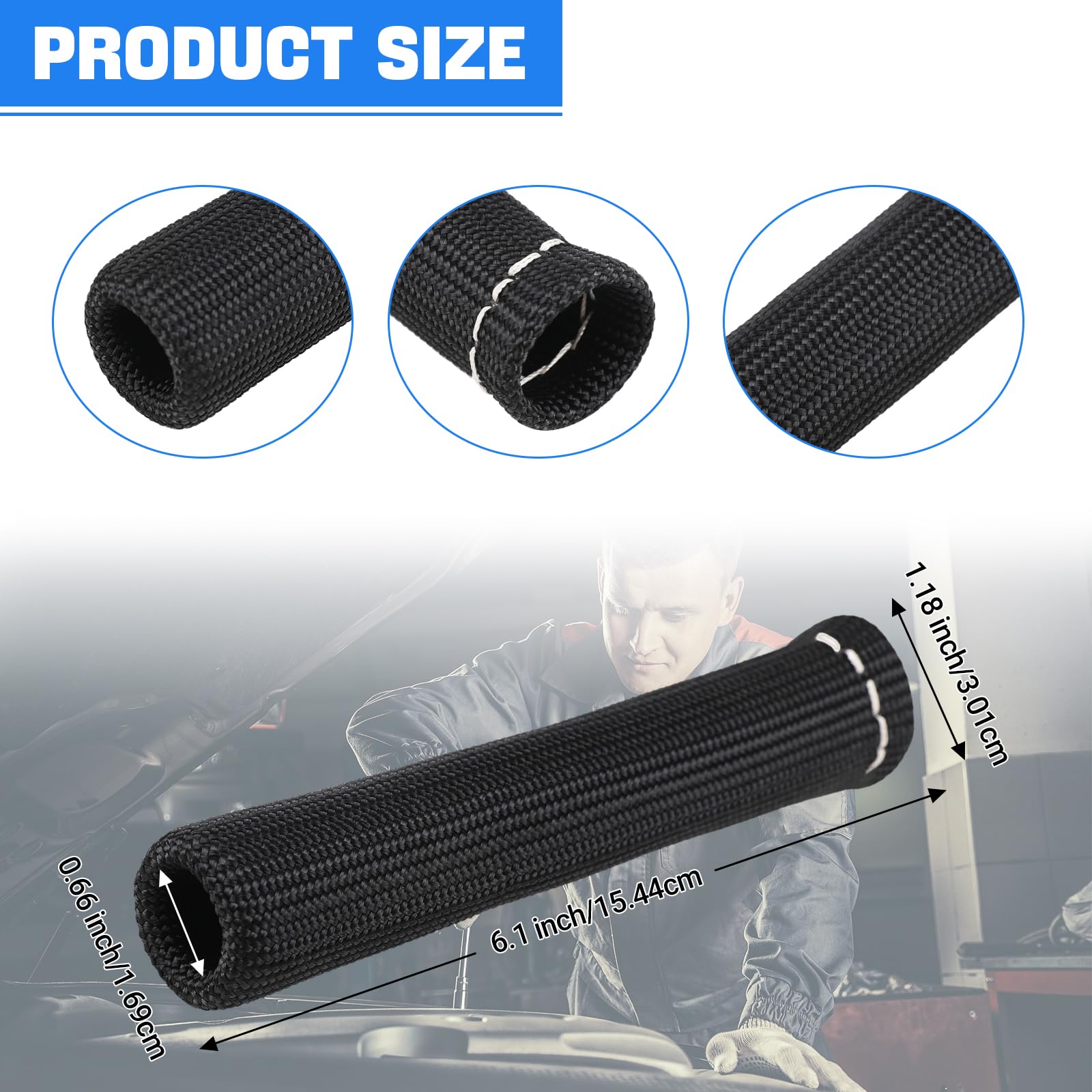 SHINEHOME Spark Plug Wire Heat Shield Sleeve 2500° Spark Plug Boot Protector Boots Wrap for SBC BBC 350 454 8PCS Plug Wire Covers