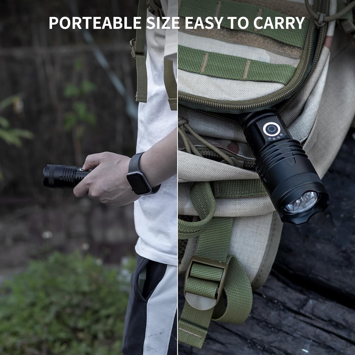 Rechargeable LED Flashlights High Lumens, 90,000 Lumens Super Bright Flashlights with 5 Modes, Waterproof Powerful Flash Light Multifunctional Flashlights for Home Camping Hiking(2 Pack)