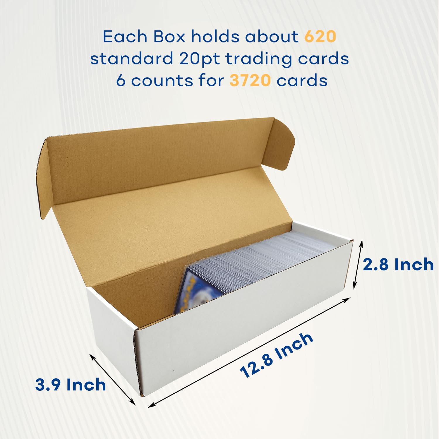 Fageverld Trading Card Storage Box, Mtg Storage Box with Dividers, Cardboard Collector Box for TCG, Baseball Sports Cards, 6 Count