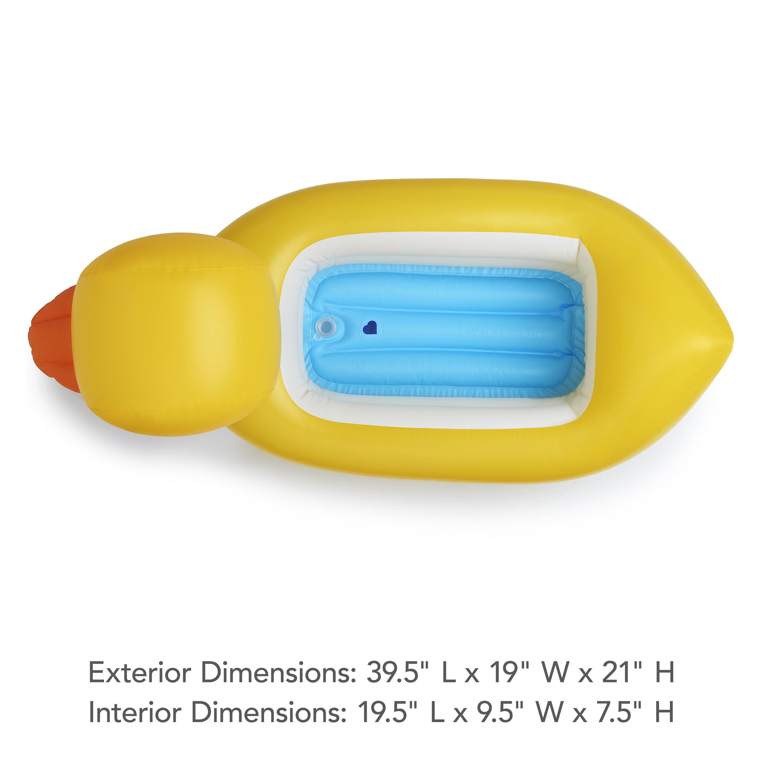 Munchkin® Duck™ Inflatable Baby Bathtub with White Hot® Heat Alert, Classic Yellow Ducky