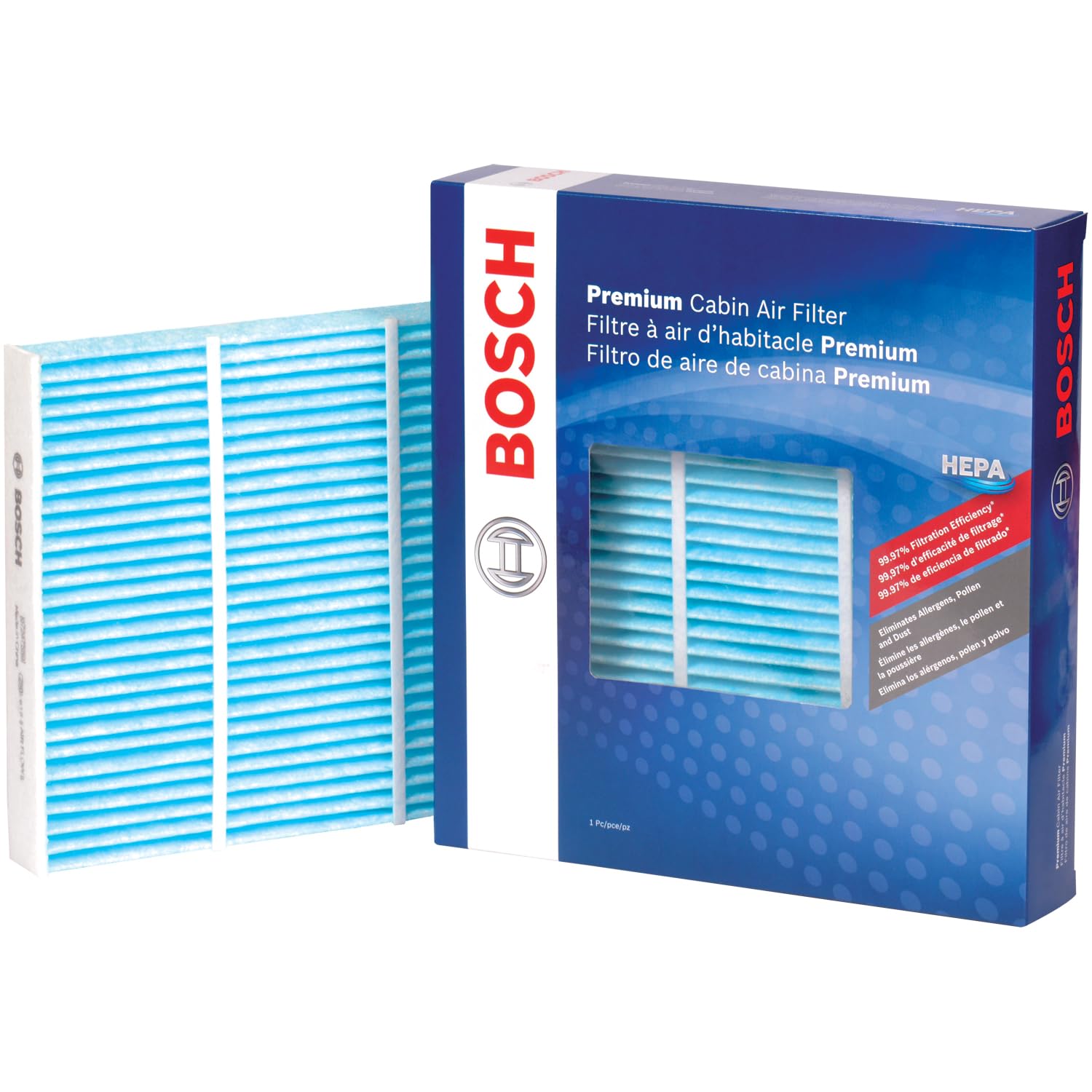 BOSCH 6055C HEPA Innenraumluftfilter – Kompatibel mit ausgewählten Lexus ES, GS, GX, IS, LS, RX; Subaru Legacy, Outback; Toyota 4Runner, Camry, Corolla, Highlander, Prius, RAV4, Sequoia, Sienna, Tundra + Weitere