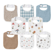 GLLQUEN BABY Musselin-Spucktücher für Jungen und Mädchen, 8er-Pack, verstellbare Baby-Lätzchen für Sabbern und Zahnen, weiches Baumwoll-Baby-Bandana-Lätzchen für Neugeborene, Fütterungszubehör (Zirkus)