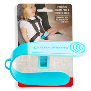 UnbuckleMe Car Seat Buckle Release Tool - Easy Opener Aid for Arthritis, Long Nails, Older Kids - Button Pusher for Infant, Toddler, Convertible 5 pt Harness car Seats - As Seen on Shark Tank (Aqua)