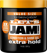 SoftSheen-Carson Let's Jam! Glänzendes und pflegendes Haargel von Dark and Lovely, extra starker Halt, für alle Haartypen, Styling-Gel ideal zum Flechten, Twisten und für glatte Kanten, extra starker Halt, 14 oz