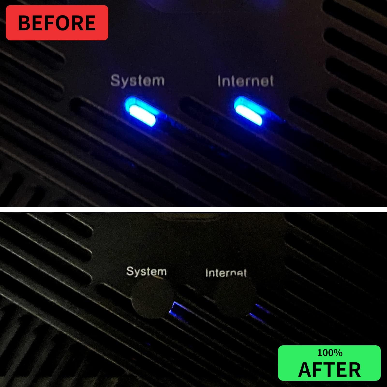 JIEHENG Light Blocking Stickers,Blackout Sticker for Electronic,2 Sheets Cover White and Black, LED Covers,100% Blocking(Cut-100% Blocking White and Black)