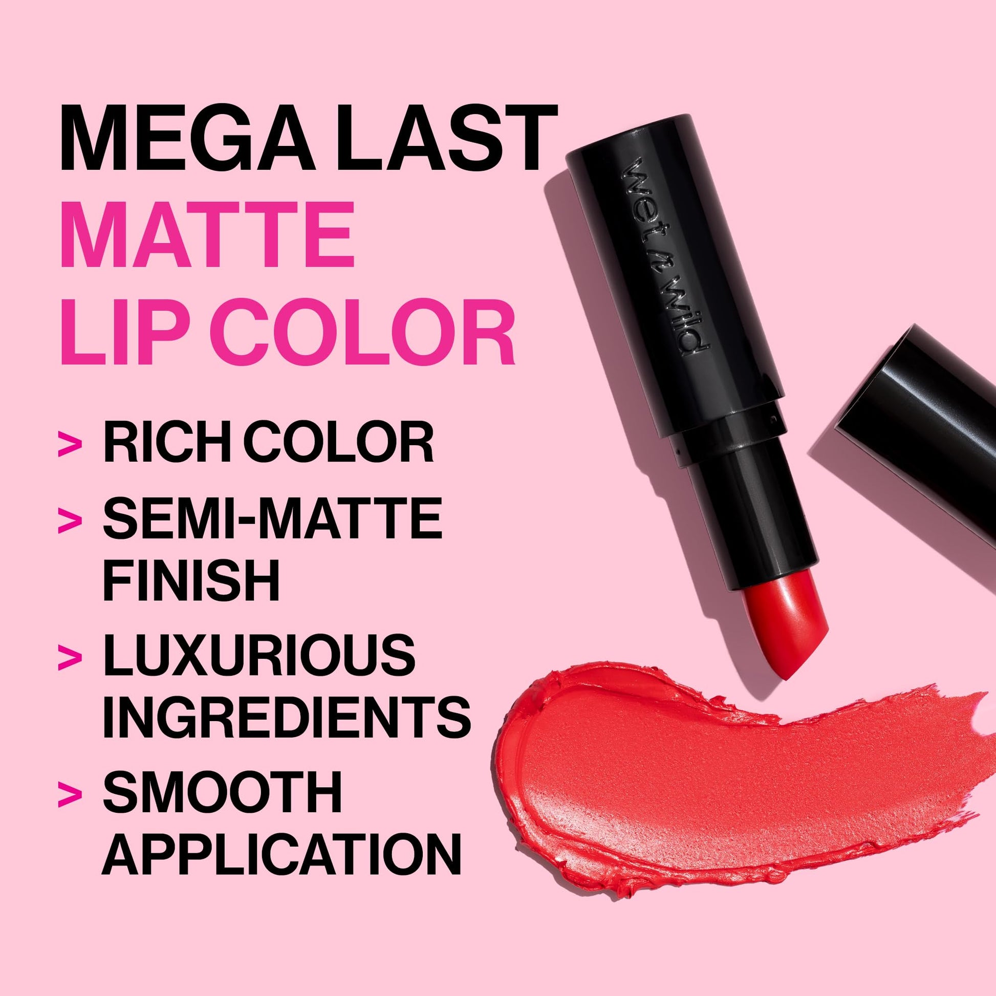 wet n wild Mega Last Matte Lip Color, Semi Matte Hyaluronic Acid Infused, Long Lasting Full Coverage for a Nourishing Pout, Cruelty-Free & Vegan - Bare it All
