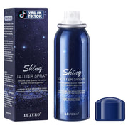 Lezero Body Glitter Spray, Temporary Shiny Hairspray for Face, Hair, Clothing, Long Lasting Quick-Drying Shimmer Mist for St. Patrick's Day, Music Festival Rave, Nightclub Party, Prom, 2oz