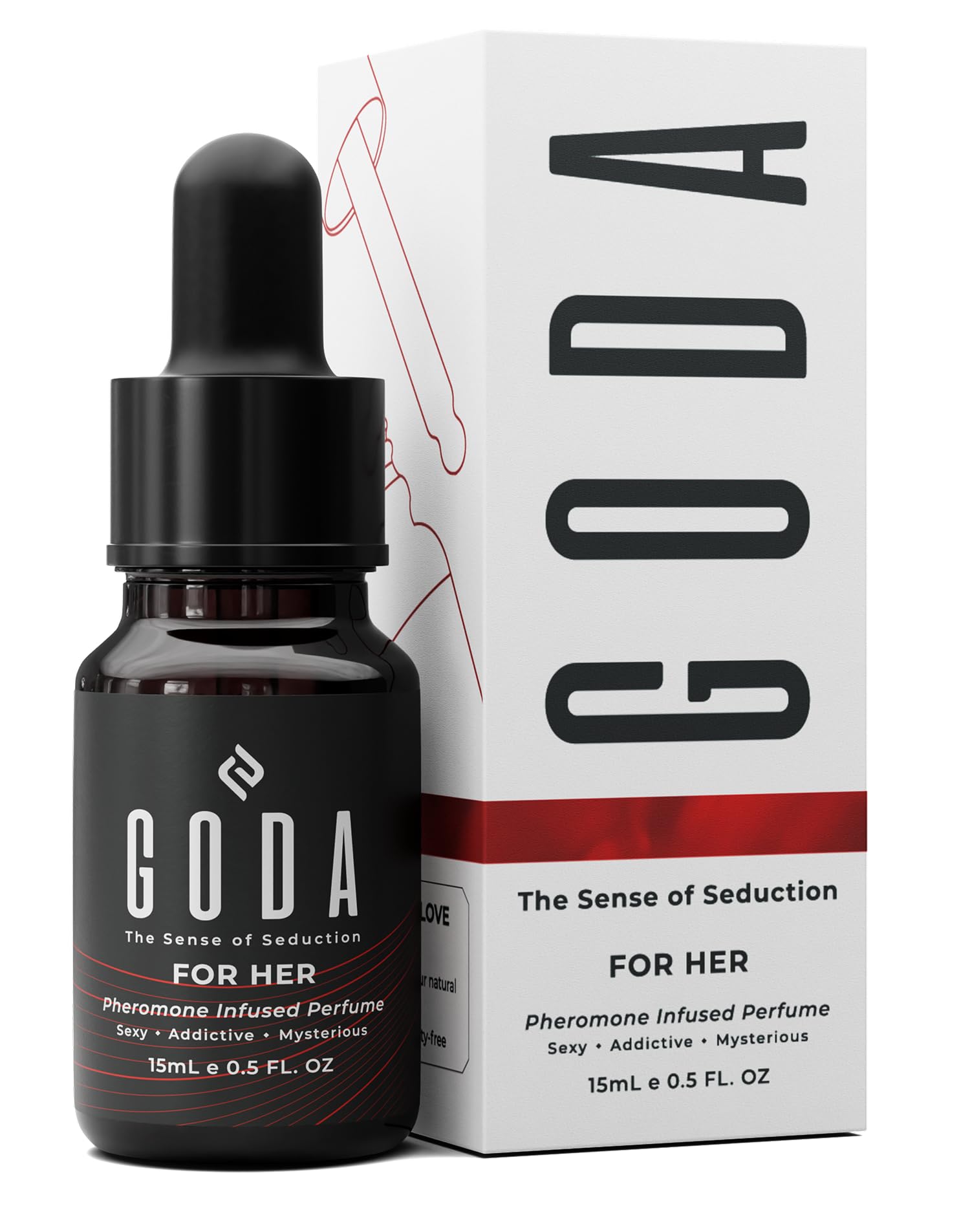 GODA Pheromones Perfume for Women - The Original - Long-Lasting Women's Fragrances with Jasmine and Rose, Vegan & Cruelty-Free - 15ml/0.50 fl. oz