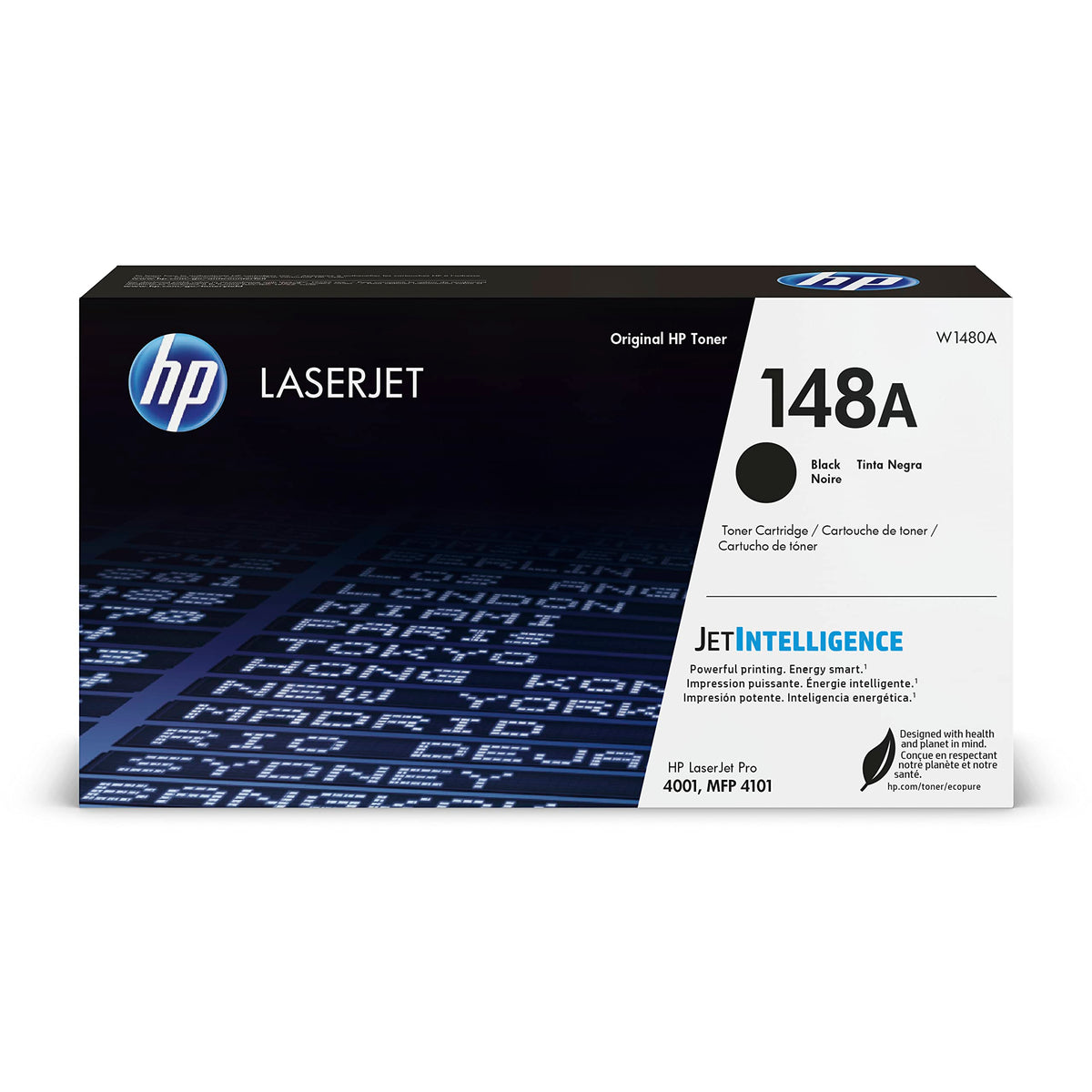 HP 148A Black LaserJet Tonerkartusche | Diese Kartusche funktioniert mit LaserJet Pro 4001, MFP 4101 | W1480A