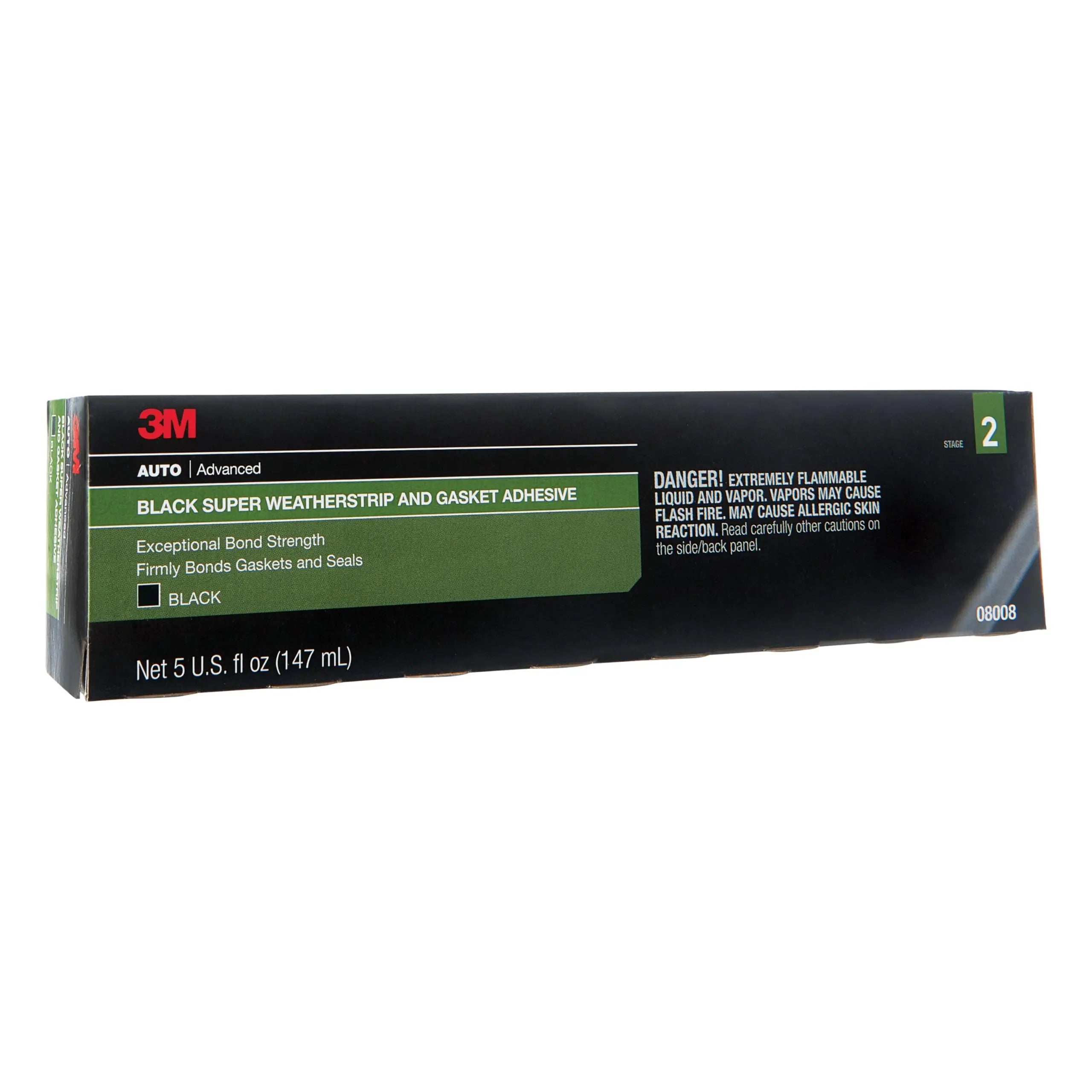 3M Black Super Weatherstrip and Gasket Adhesive, 08008, 5 fl oz, 1 Per Pack