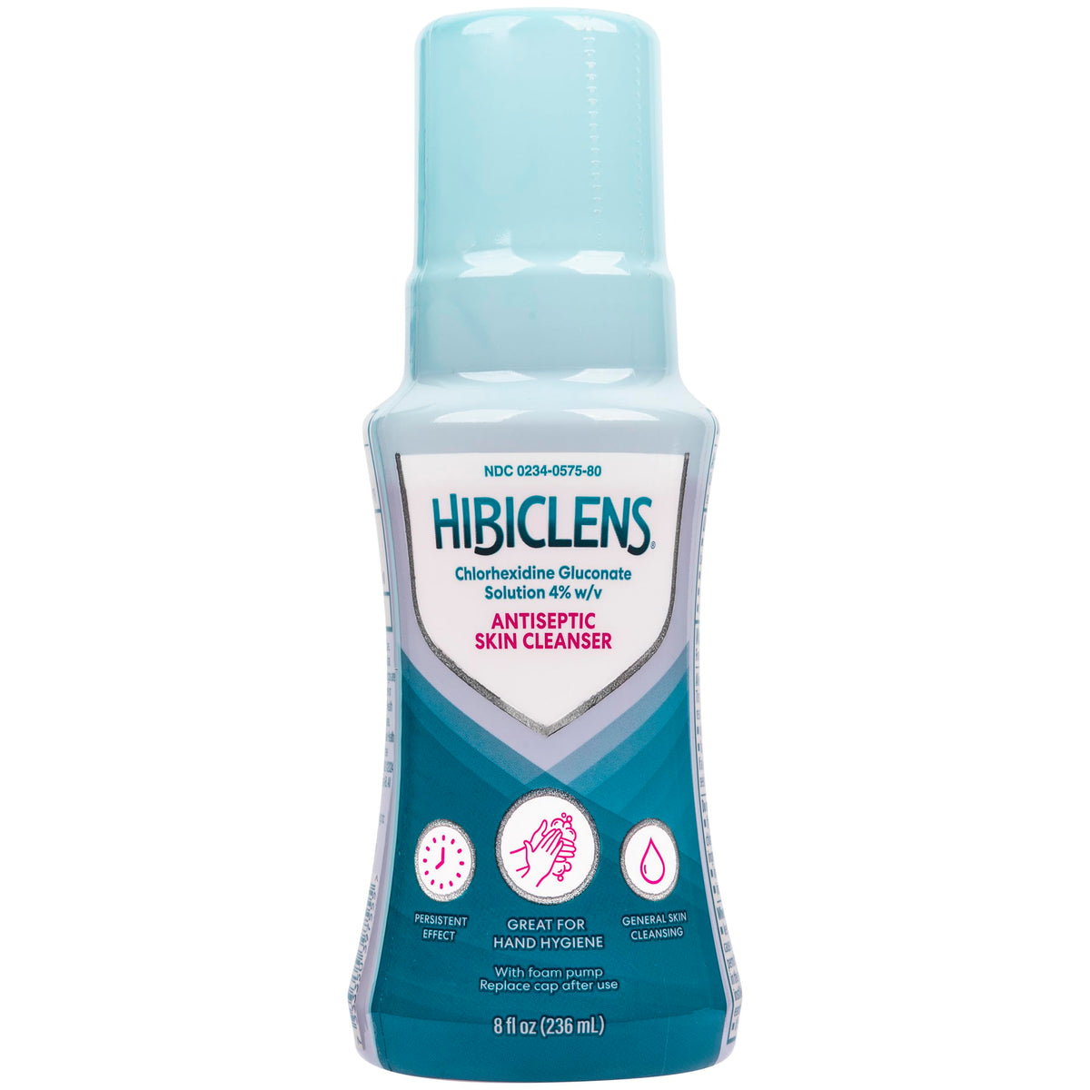 Hibiclens - Antimicrobial and Antiseptic Soap and Skin Cleanser - 8 oz with Foaming Pump - for Home and Hospital - 4% CHG