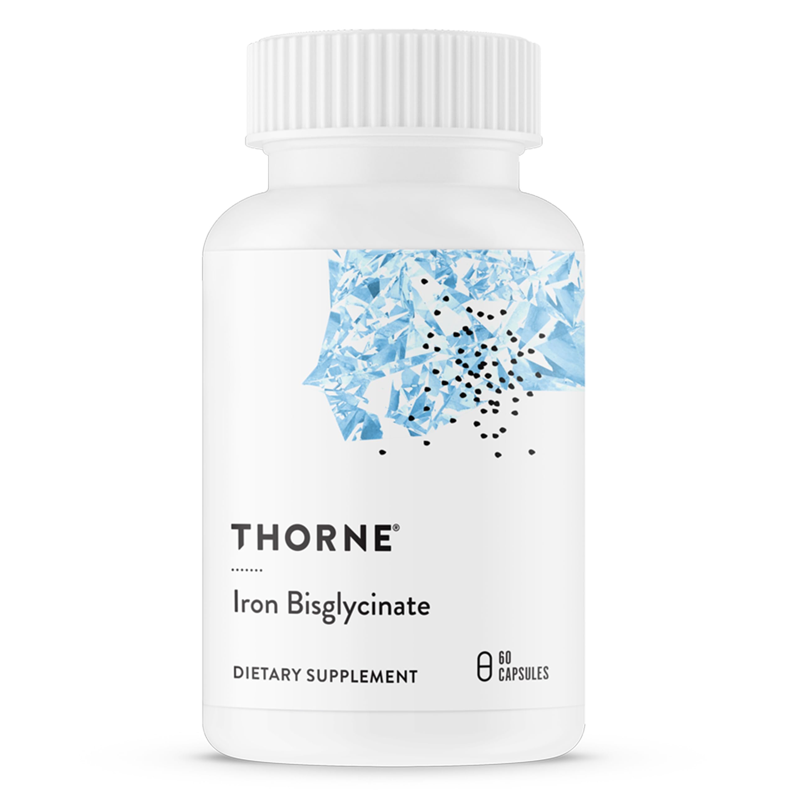 THORNE - Iron Bisglycinate - 25 mg Iron Supplement for Enhanced Absorption Without Gastrointestinal Side Effects* - NSF Certified for Sport - Gluten-Free - 60 Capsules
