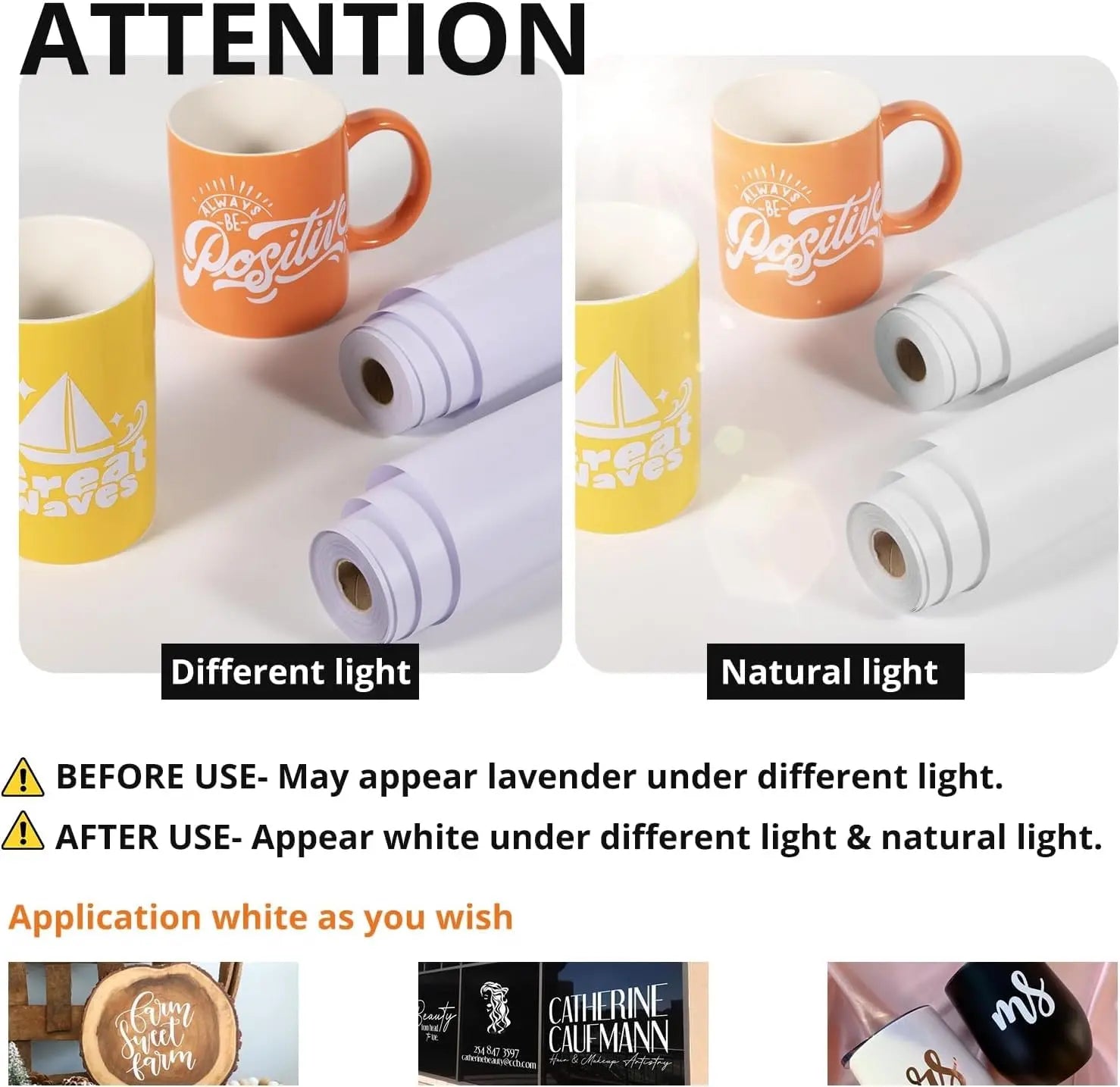 HTVRONT White Permanent Vinyl, 12" x 14 FT Adhesive White Vinyl Roll Compatible with Cricut Cutting Machine, Silhouette, Cameo Cutters, Signs, Scrapbooking, Craft, Die Cutters (Glossy)