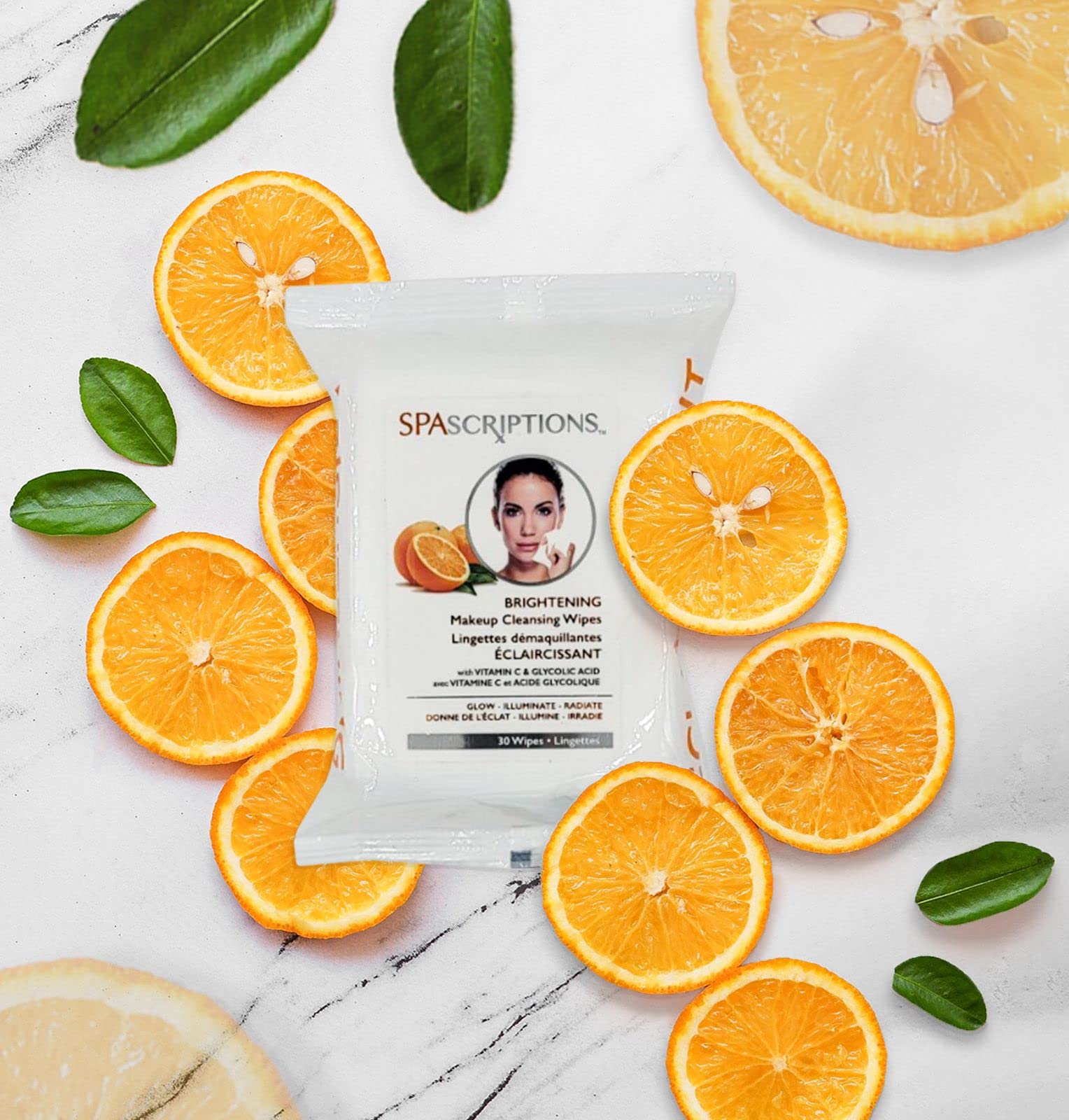 Spascriptions™ Anti-Aging, Brightening, Moisturizing & Pore Refining Towelettes Removes Waterproof Makeup, Revives with Collagen, Vitamin C, Coconut Oil, and Aloe Hypoallergenic, 120 Ct. 4 Pack