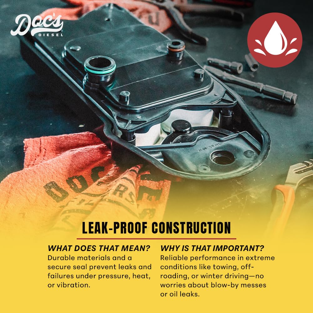 Doc's Diesel CCV Filter D804418 | Compatible with RAM 6.7L Cummins 2500, 3500, 4500, 5500 2007.5+ | Replaces CV52001