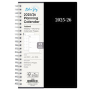 Blue Sky 2025-2026 Weekly and Monthly Academic Year Planner Calendar, July 2025 - June 2026, 5" x 8", Flexible Cover, Wirebound, Laminated Tabs, Enterprise (Enterprise 2025-2026, 5" x 8")