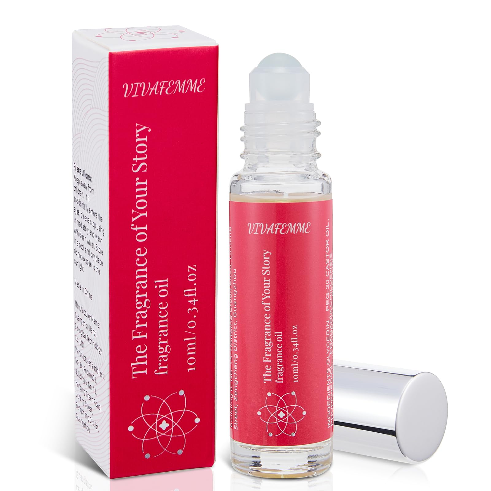 VivaFemme Pheromones Perfumes for Women, Long Lasting Fruity Scent, Roll On Perfume Oil for Women enhanced scents Designed to Attract Men (Fruity)
