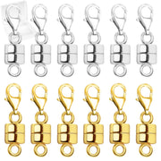 MKCYD Magnetverschluss für Halsketten mit Karabiner, 14K Gold und Silber Magnetische Schmuckverschlüsse für Halskettenverlängerer und Armbandverschlüsse