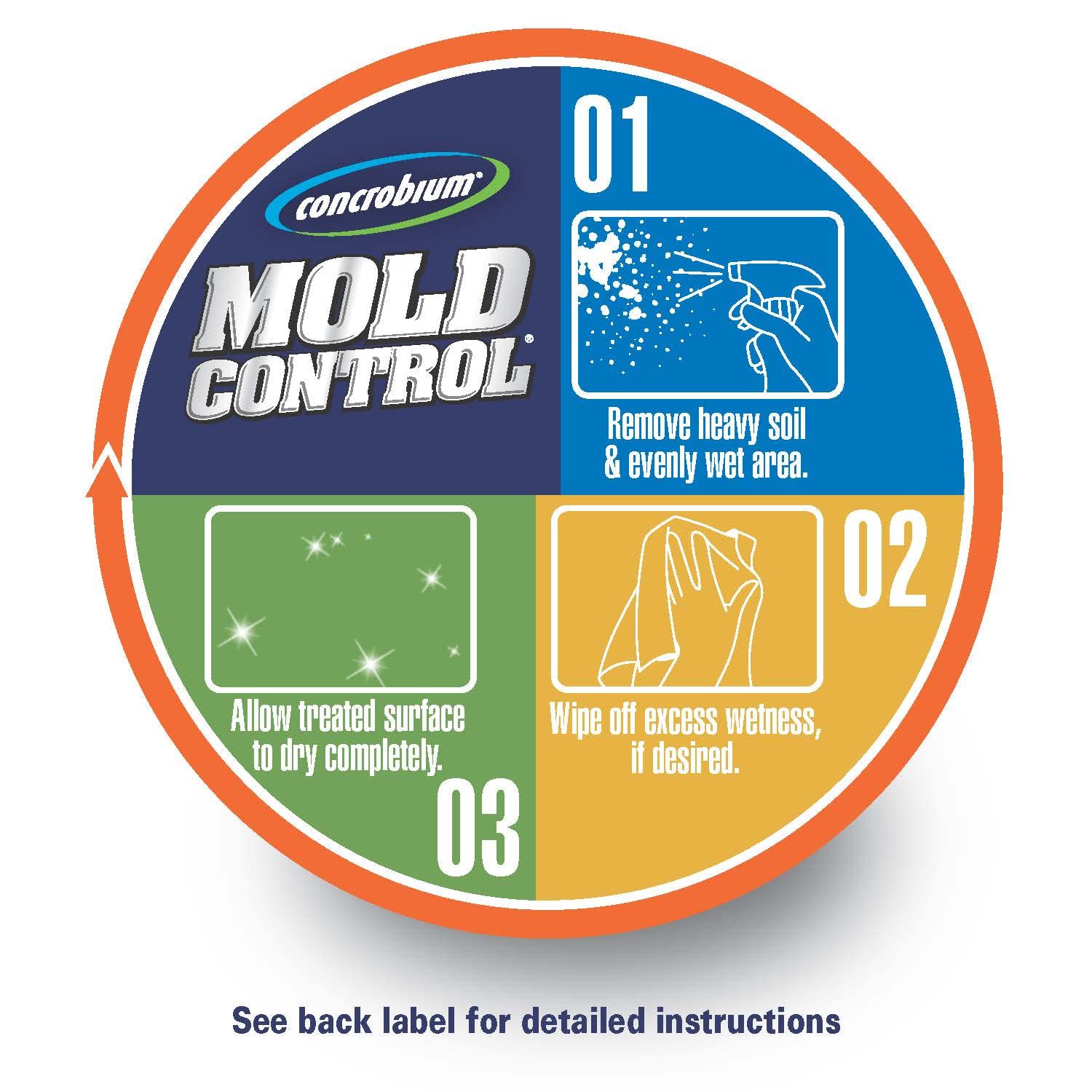 Concrobium Mold Control, 32 oz Spray – Eliminates & Prevents Mold – EPA-Registered, Bleach-Free, Odorless, VOC-Free