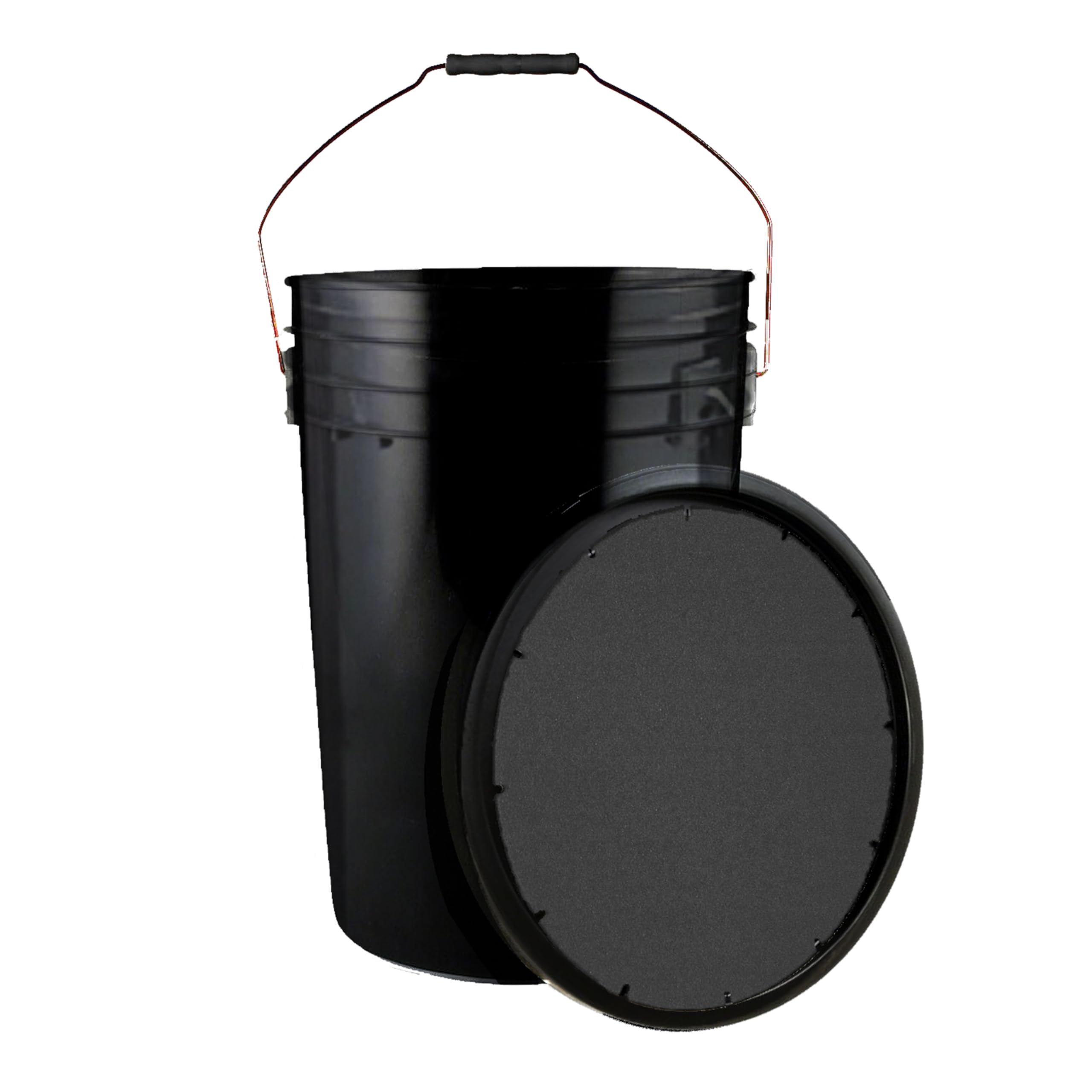 Champion Sports 6 Gallon Bucket with Padded Soft Seat Lid - Durable Construction - Balls Not Included - Ideal for Baseball, Softball, T-Ball, Practice Balls, and Lacrosse
